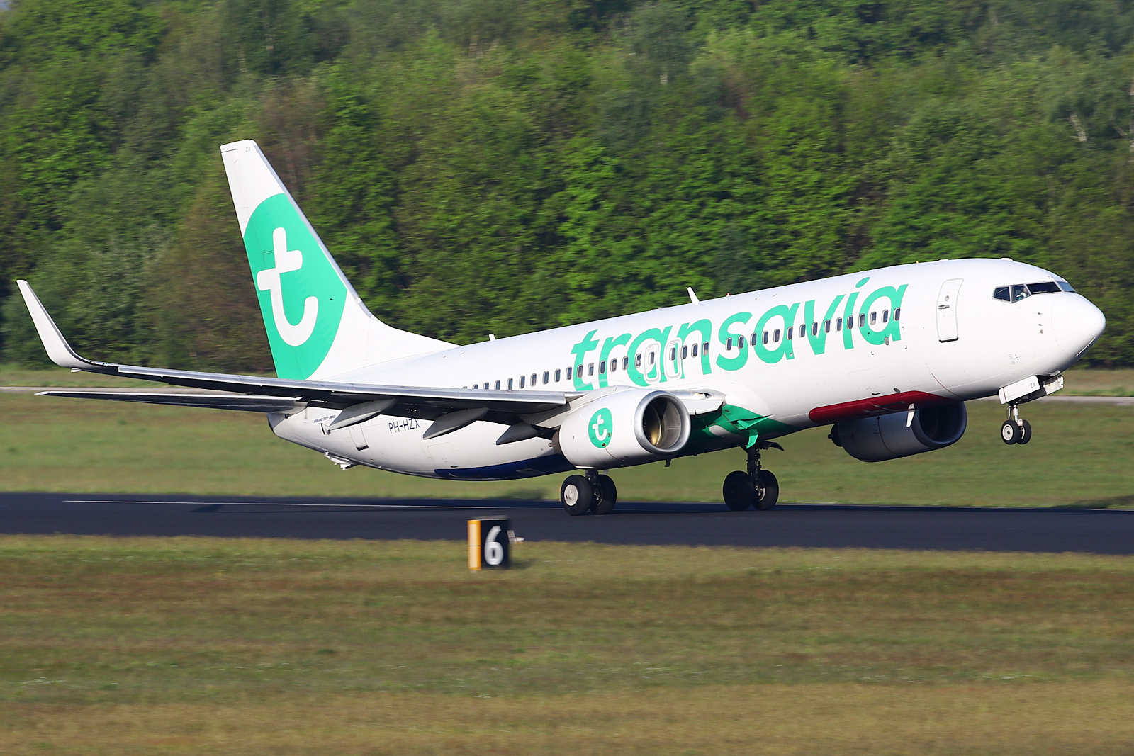 Full size: Transavia Airlines Boeing 737-800 PH-HZX at Eindhoven Airport