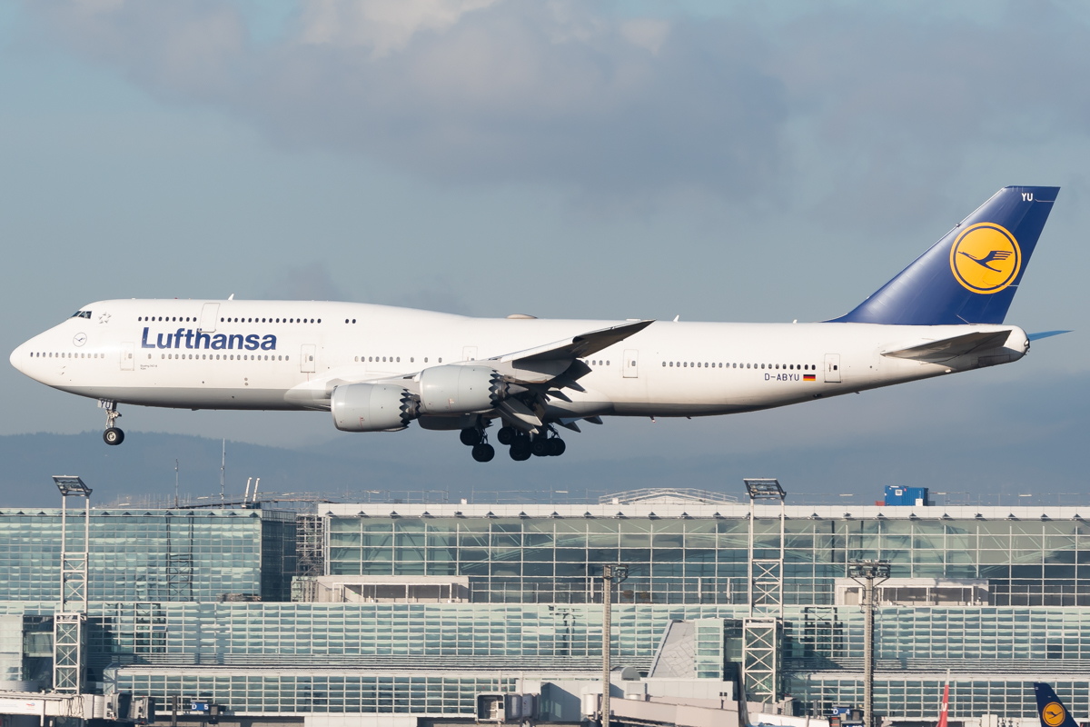 Full size: Lufthansa Boeing 747-8i D-ABYU at Frankfurt International Airport