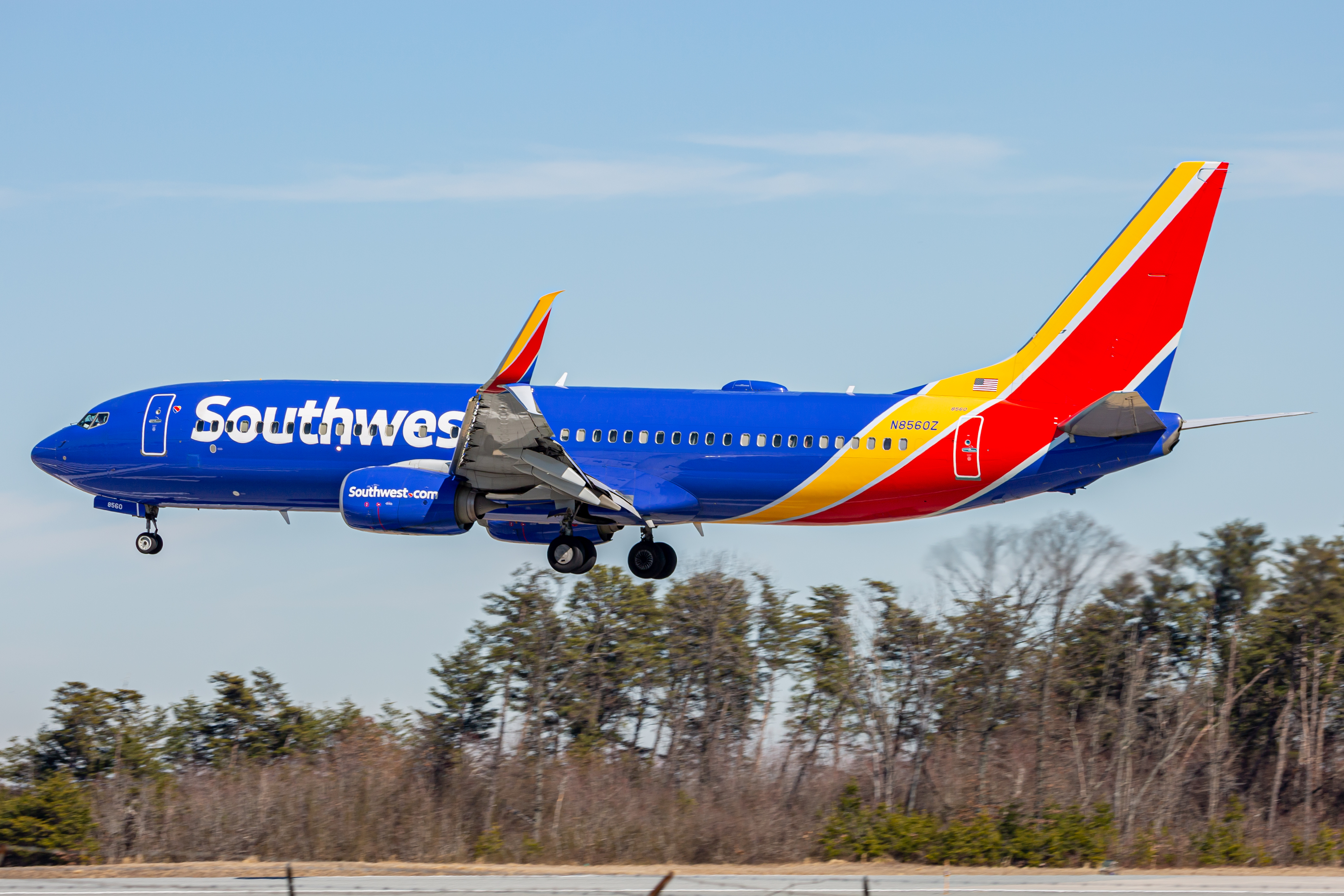 Full size: Southwest Airlines Boeing 737-800 N8560Z at Baltimore/Washington International Thurgood Marshall Airport
