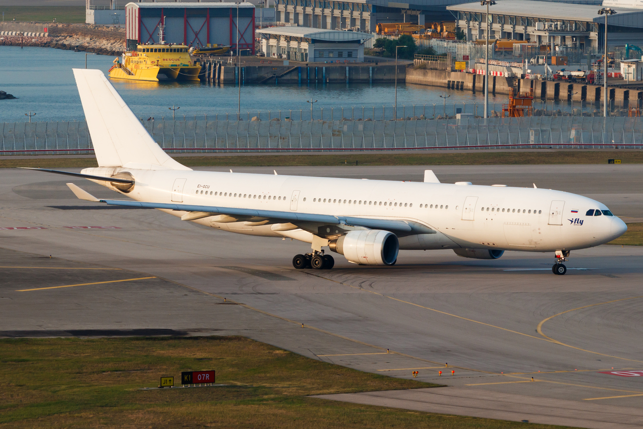 Full size: I-Fly Airbus A330-200 EI-GCU at Hong Kong International Airport