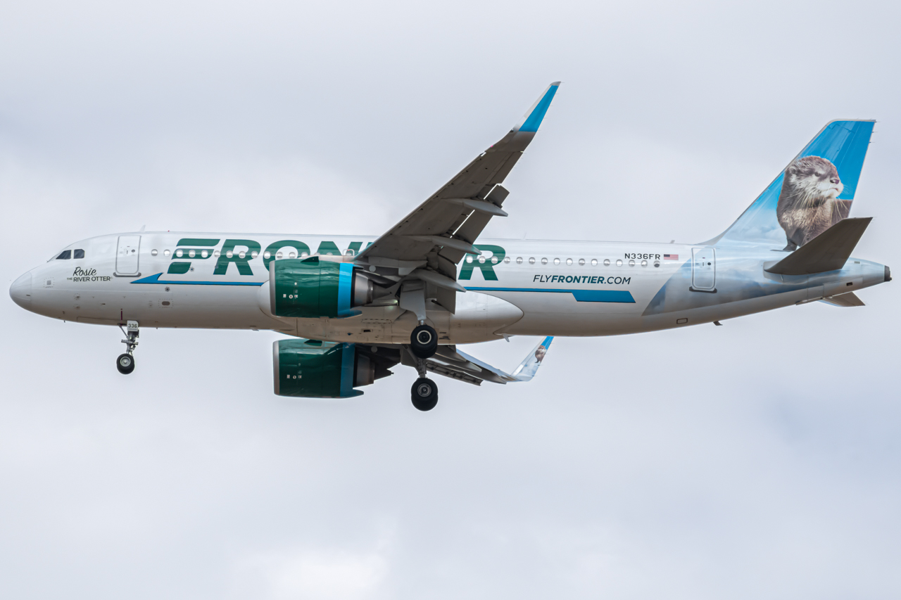 Full size: Frontier Airlines Airbus A320NEO N366FR at Denver International Airport