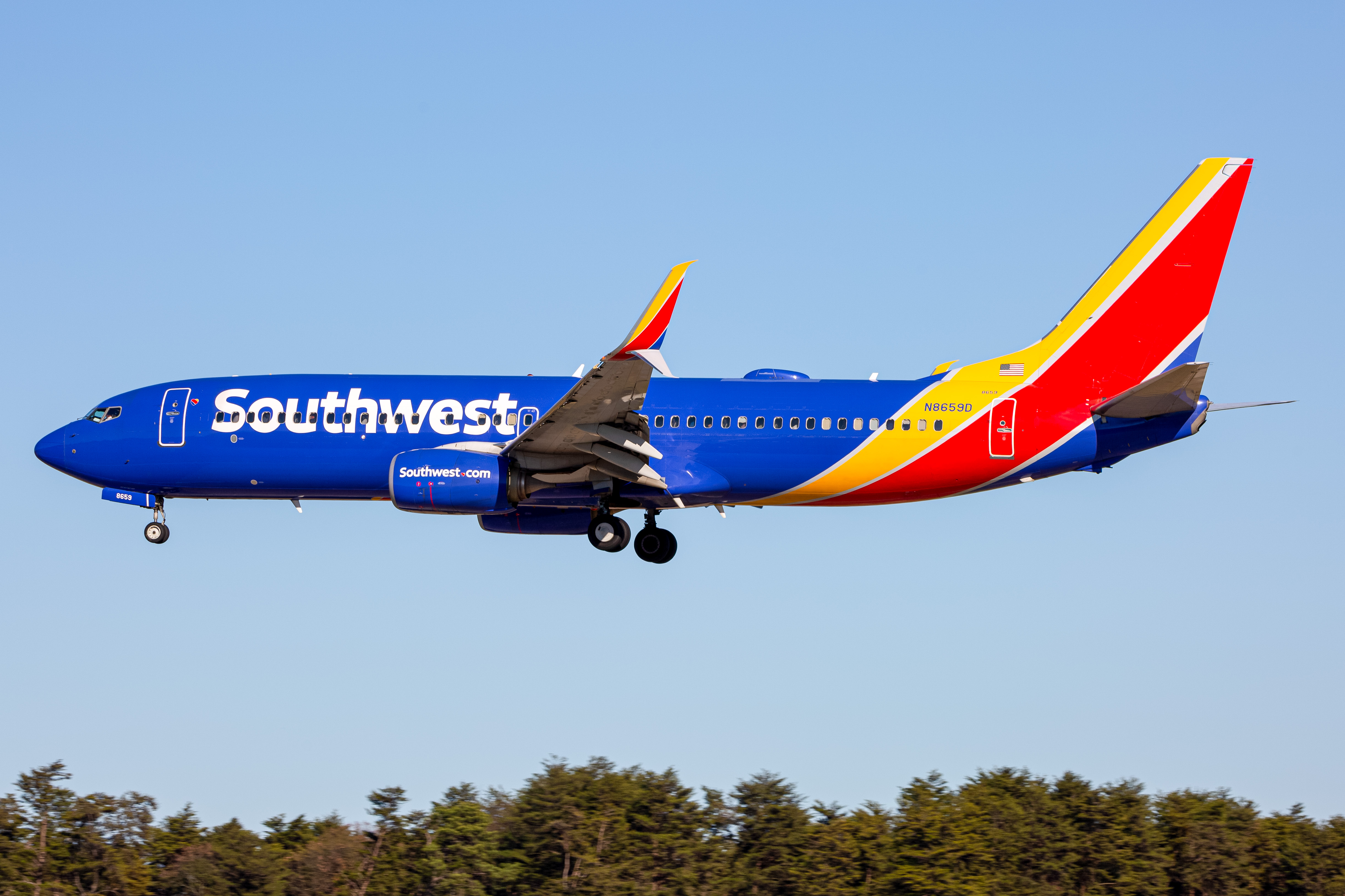 Full size: Southwest Airlines Boeing 737-800 N8659D at Baltimore/Washington International Thurgood Marshall Airport