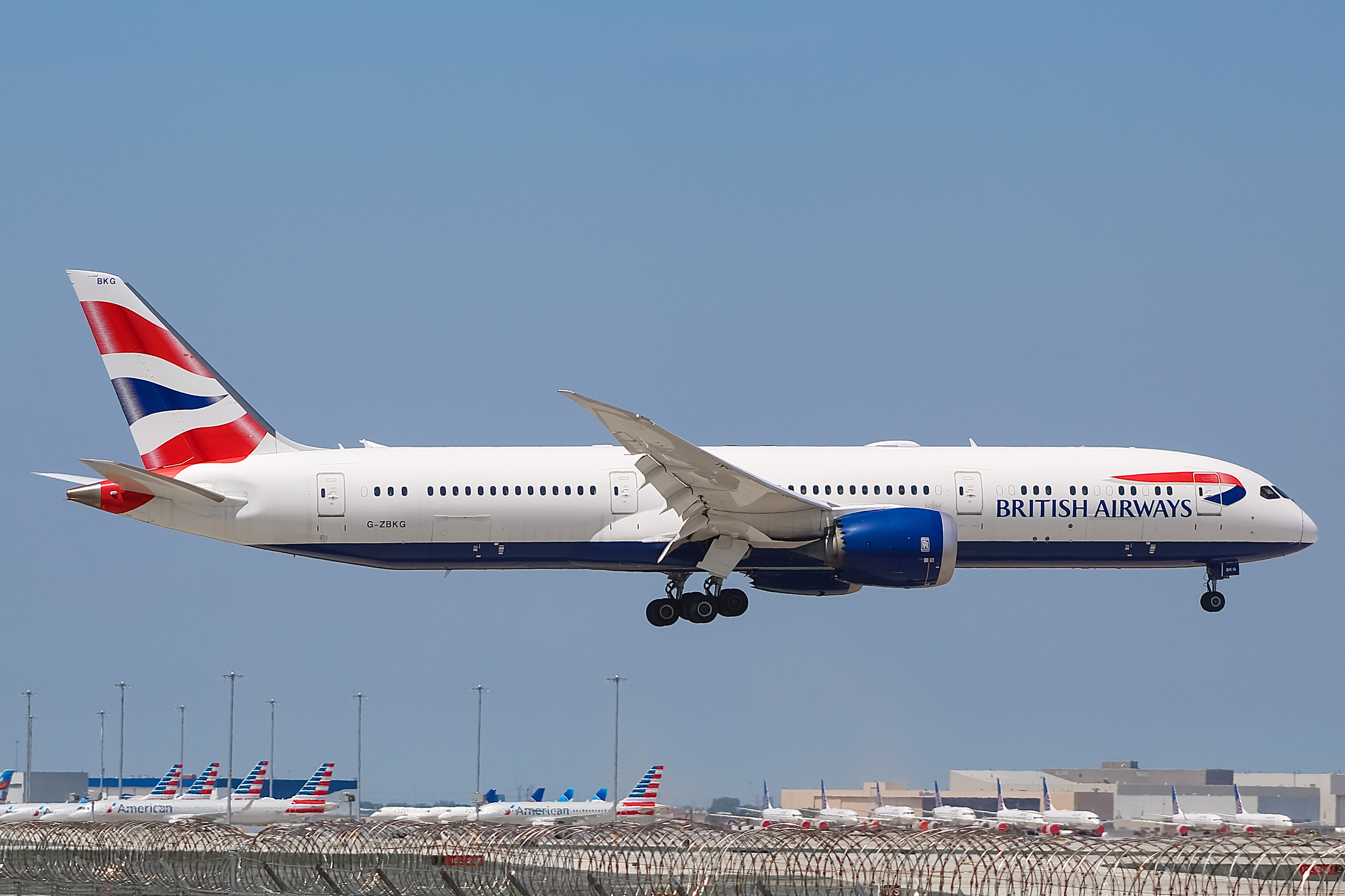 Full size: British Airways Boeing 787-9 G-ZBKG at Chicago O'Hare International Airport