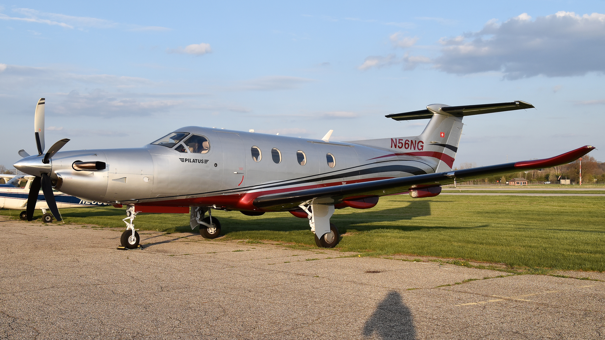 Full size: PRIVATE Pilatus PC-12 N56NG at Ann Arbor Municipal Airport