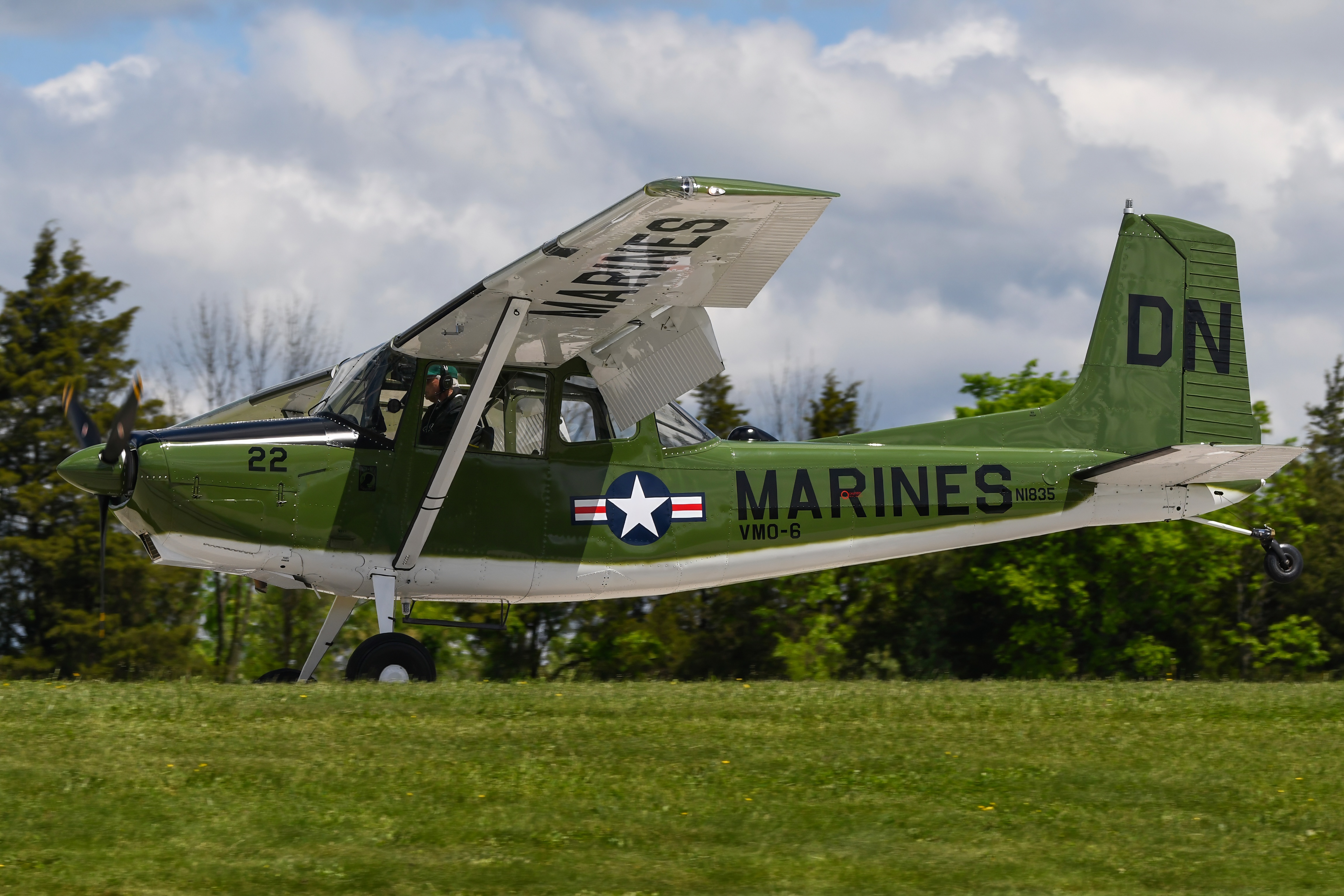 Full size: PRIVATE Cessna 305 Bird Dog N1835 at Heritage Field Airport