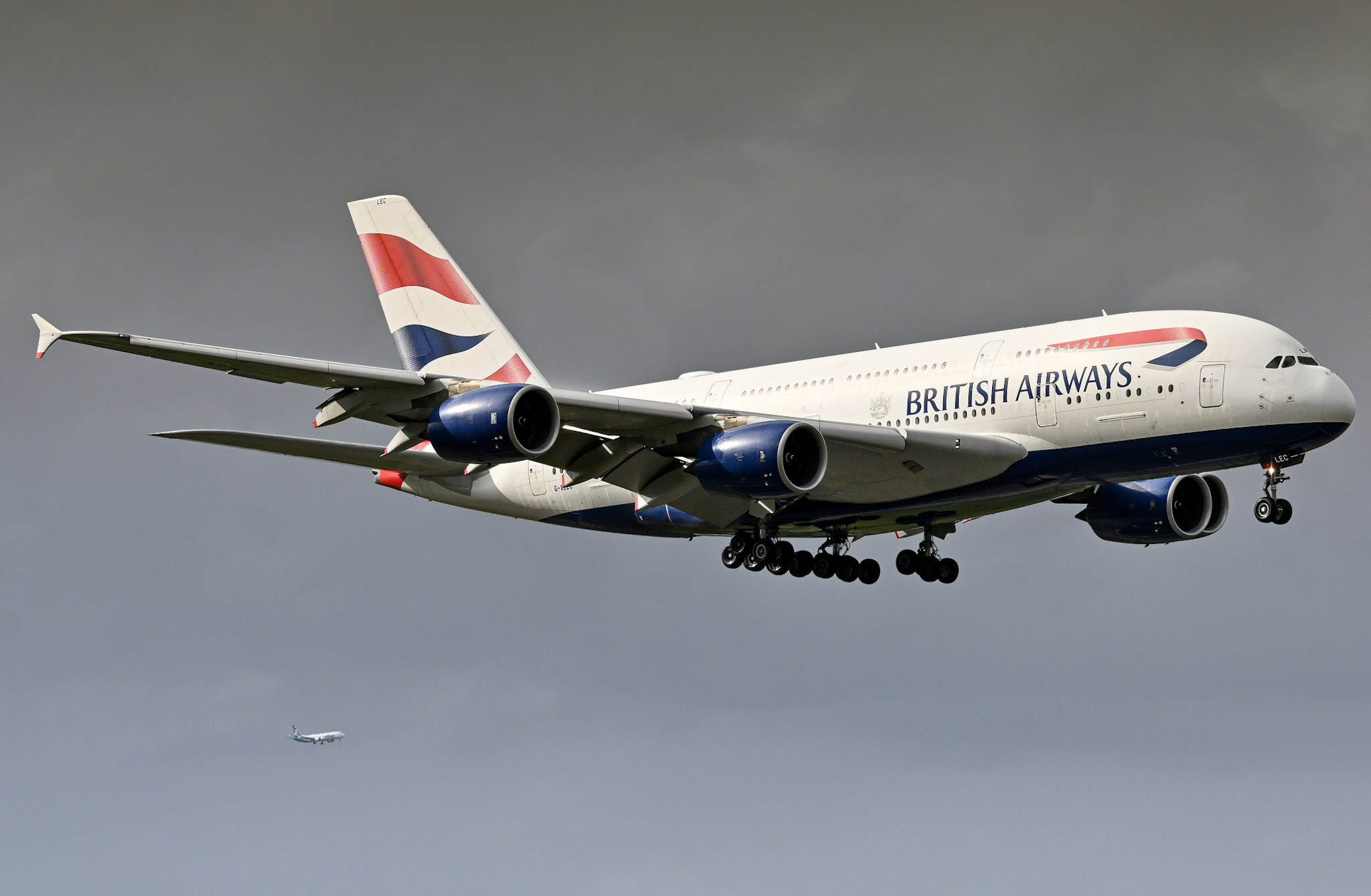 Full size: British Airways Airbus A380-800 G-XLEC at Miami International Airport