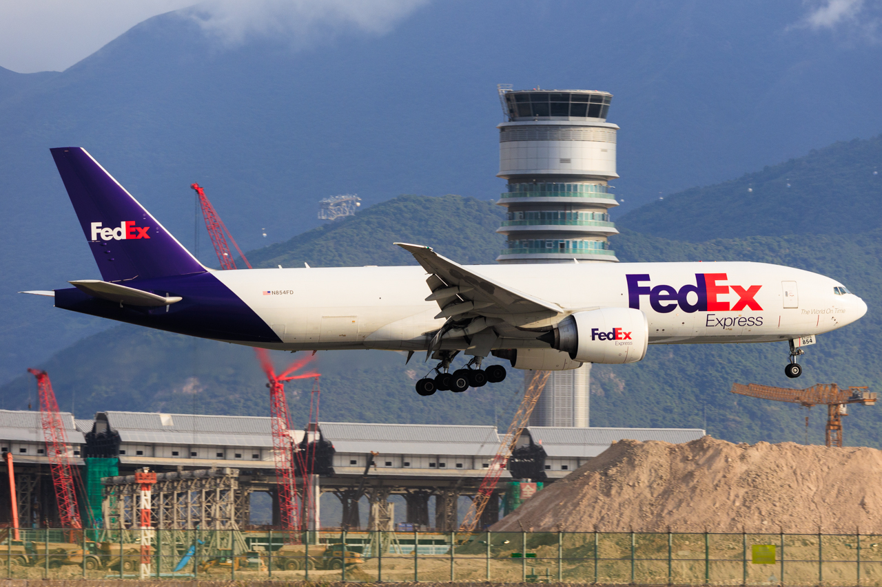 Full size: FedEx Express Boeing 777-F N854FD at Hong Kong International Airport
