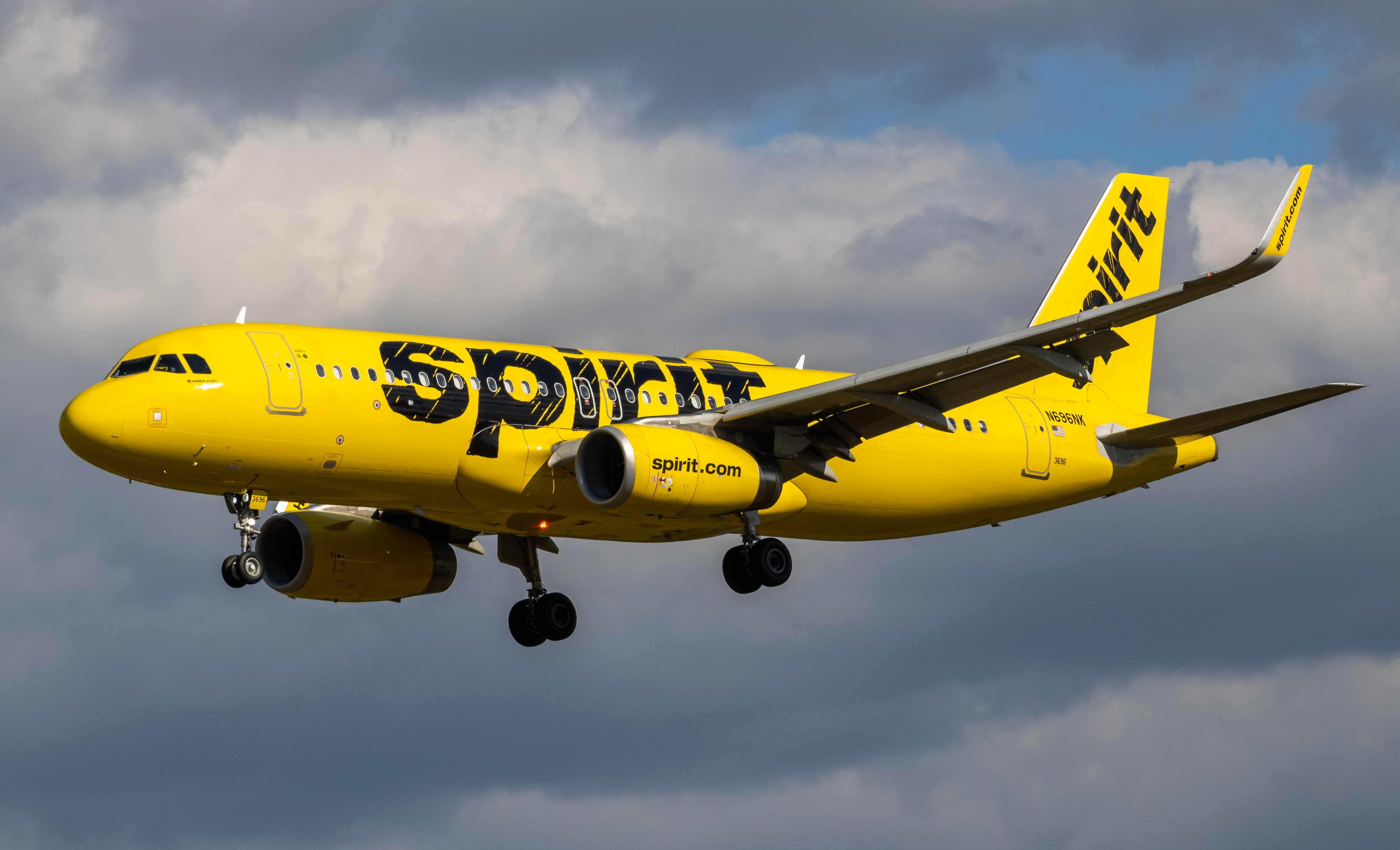 Full size: Spirit Airlines Airbus A320 N696NK at Baltimore/Washington International Thurgood Marshall Airport