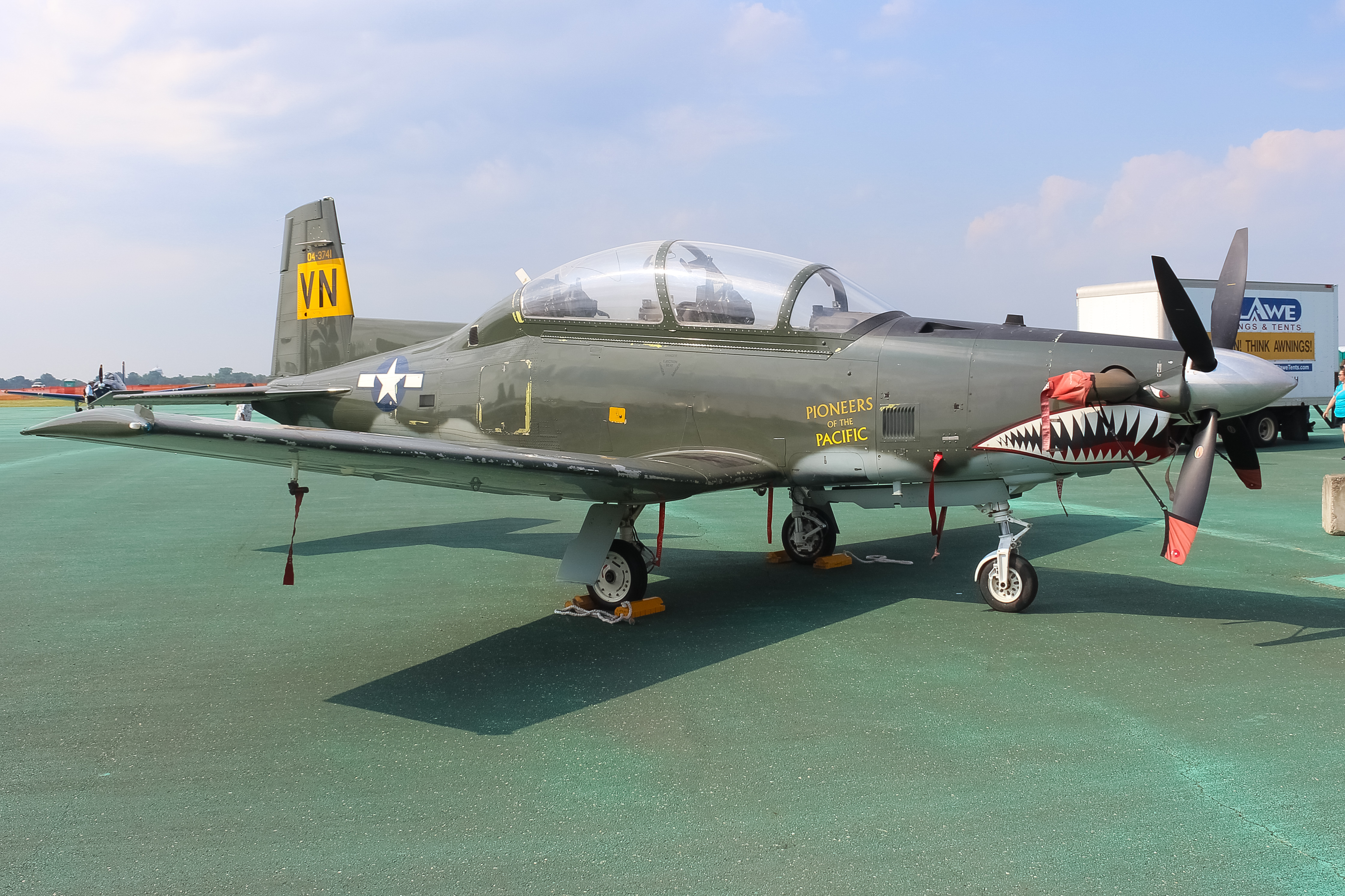 Full size: USAF - United States Air Force Beechcraft T-6 Texan II 03-3741 at James M Cox Dayton International Airport