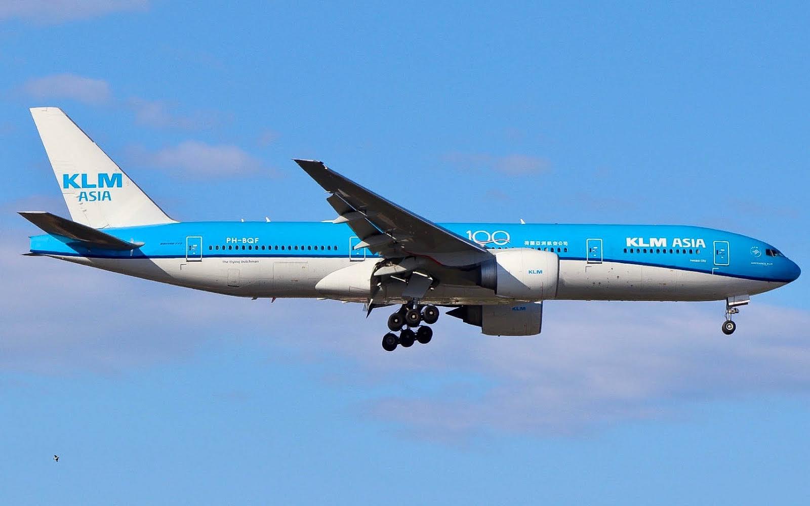 Full size: KLM Boeing 777-200ER PH-BQF at General Edward Lawrence Logan International Airport
