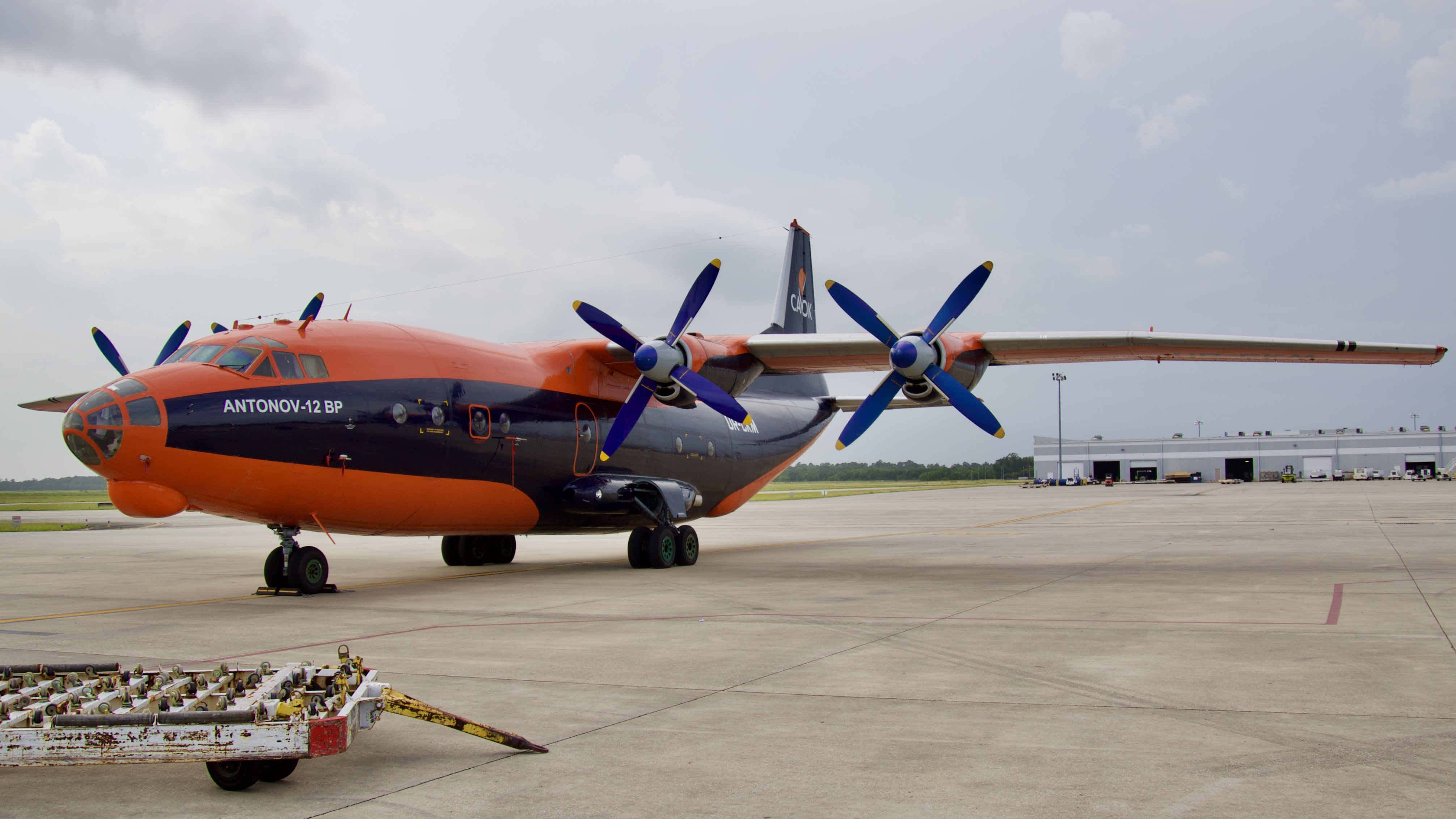 Full size: CAVOK AIR Antonov An-12BP UR-CKM at Houston-George Bush Intercontinental Airport