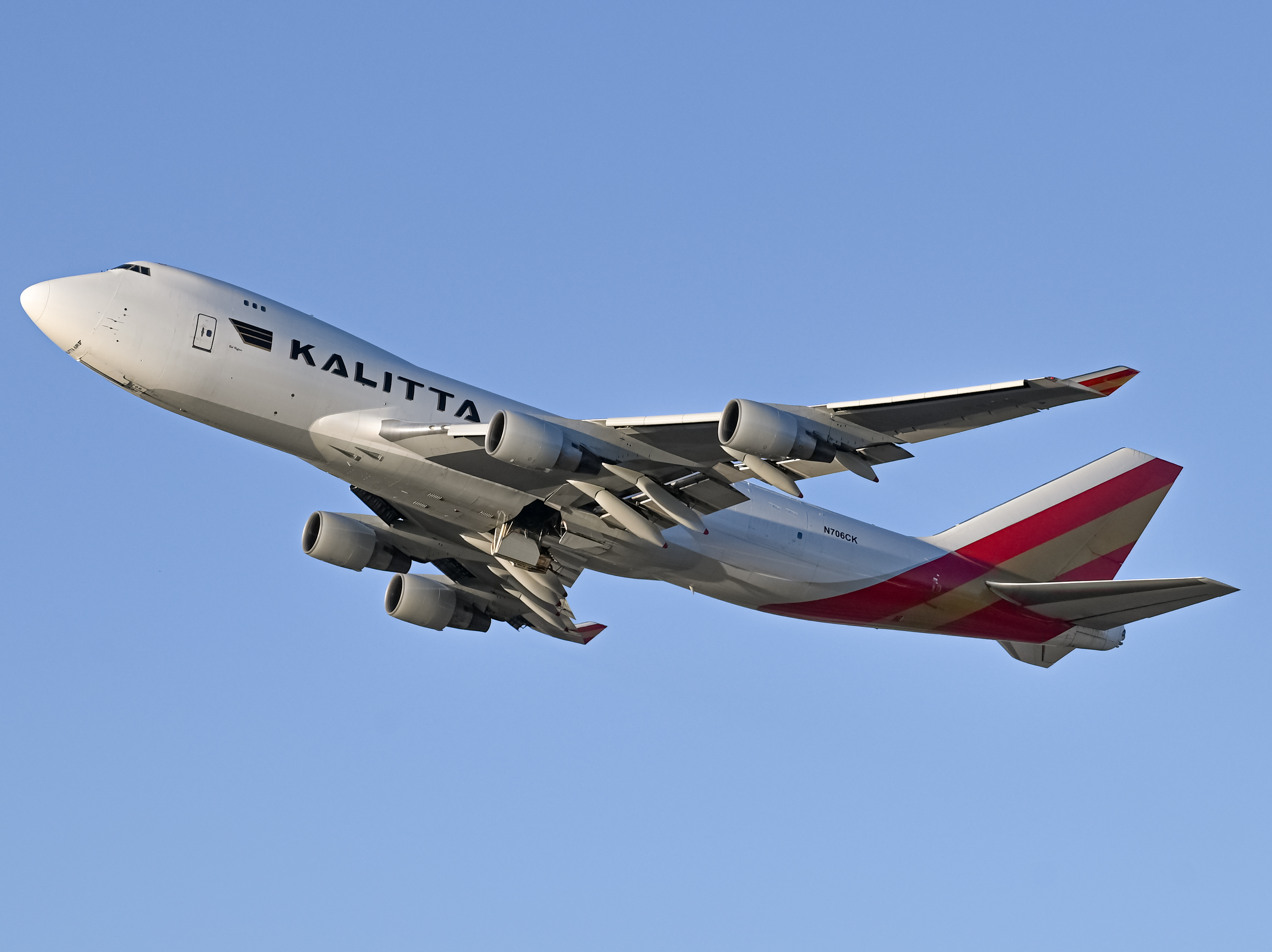 Full size: Kalitta Air  Boeing 747-400F N706CK at Los Angeles International Airport