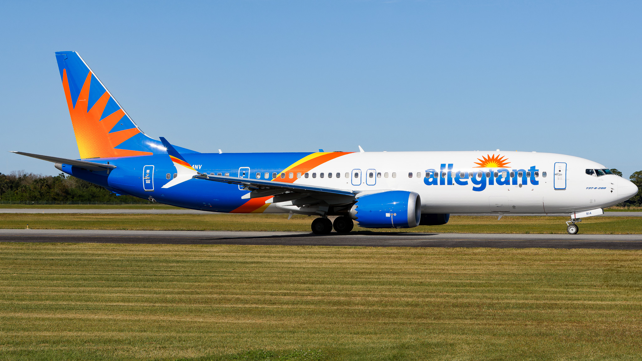 Full size: Allegiant Air Boeing 737 MAX 8-200 N814NV at Orlando Sanford International Airport