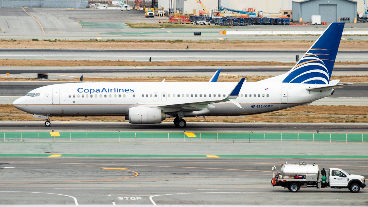 Full size: Copa Airlines Boeing 737-800 HP-1834CMP at San Francisco International Airport