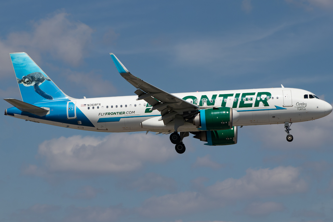 Full size: Frontier Airlines Airbus A320NEO N368FR  at Miami International Airport