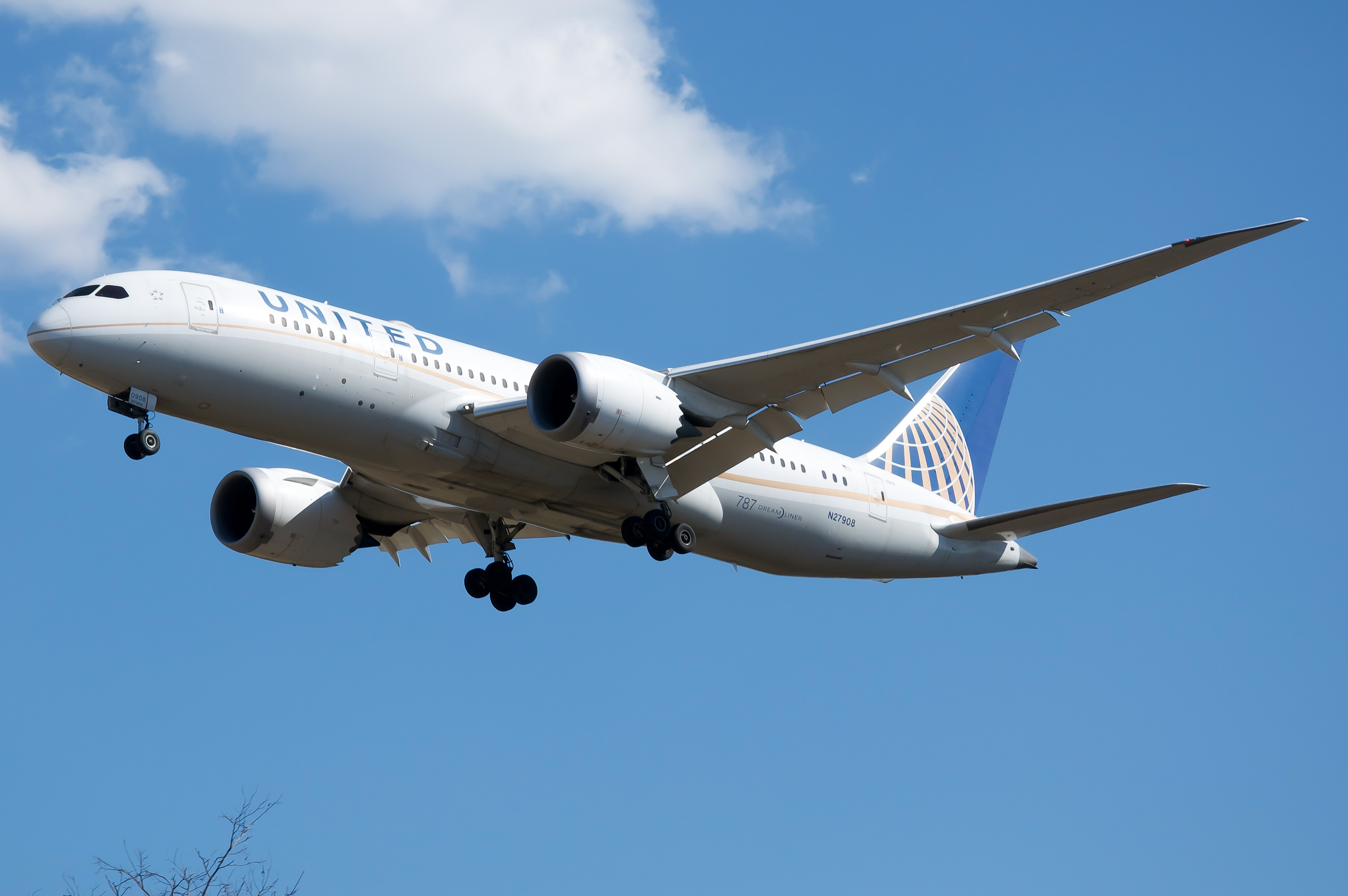 Full size: United Airlines Boeing 787-8 N27908 at Washington Dulles International Airport