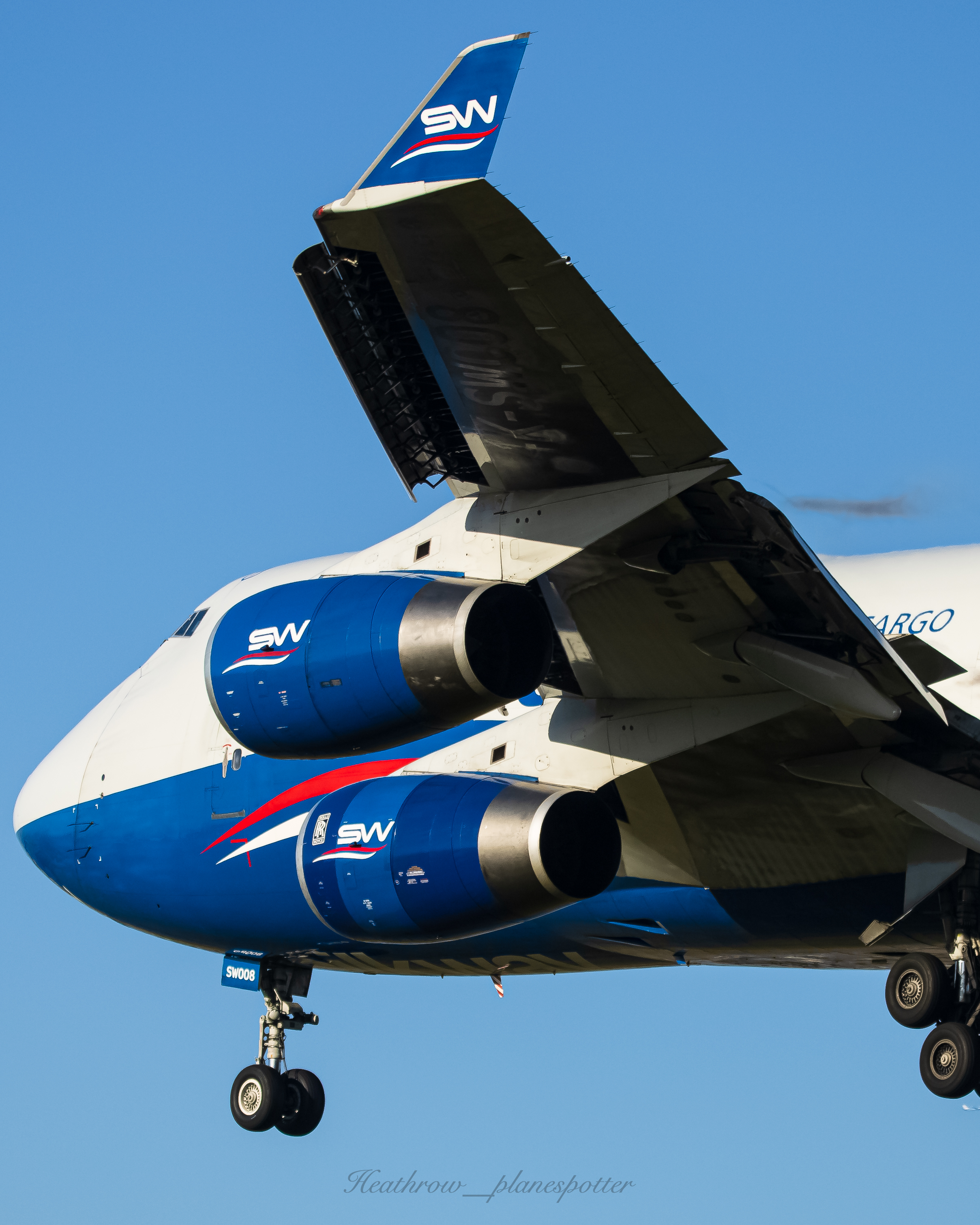 Full size: Silkway - Azerbijan Cargo Boeing 747-400F 4K-SW008 at London Heathrow International Airport
