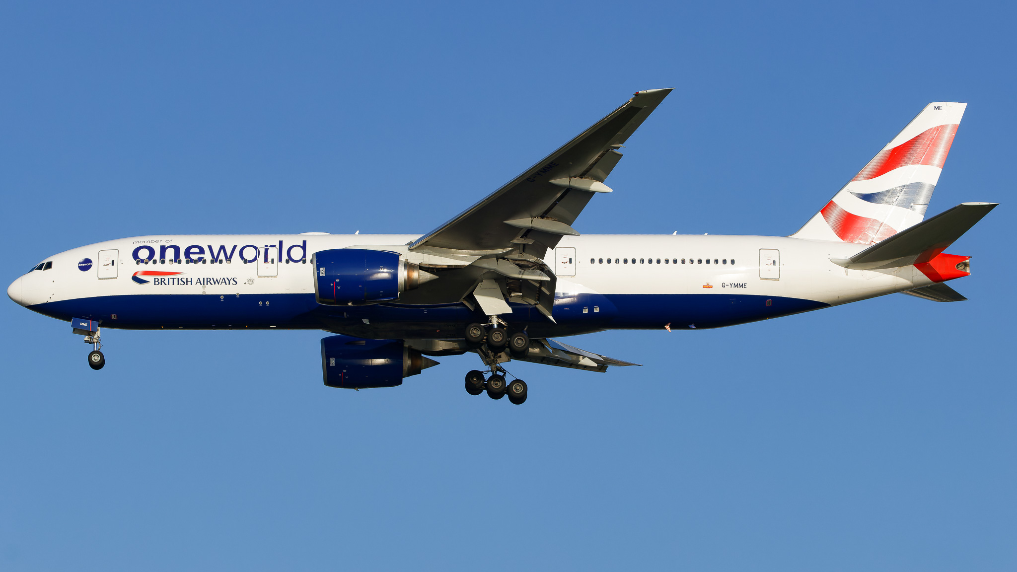 Full size: British Airways Boeing 777-200ER G-YMME at Tampa International Airport