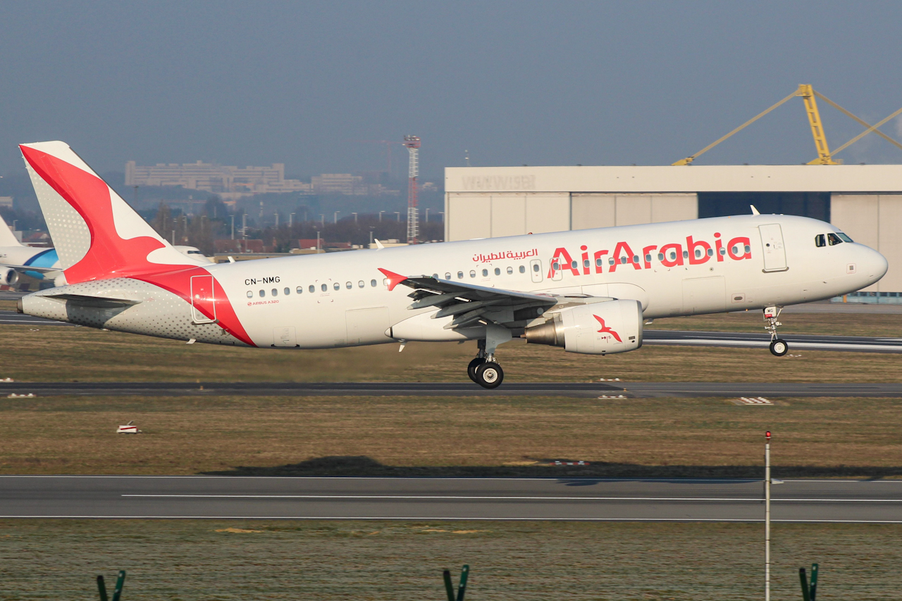 Full size: Air Arabia Airbus A320 CN-NMG at Brussels Airport