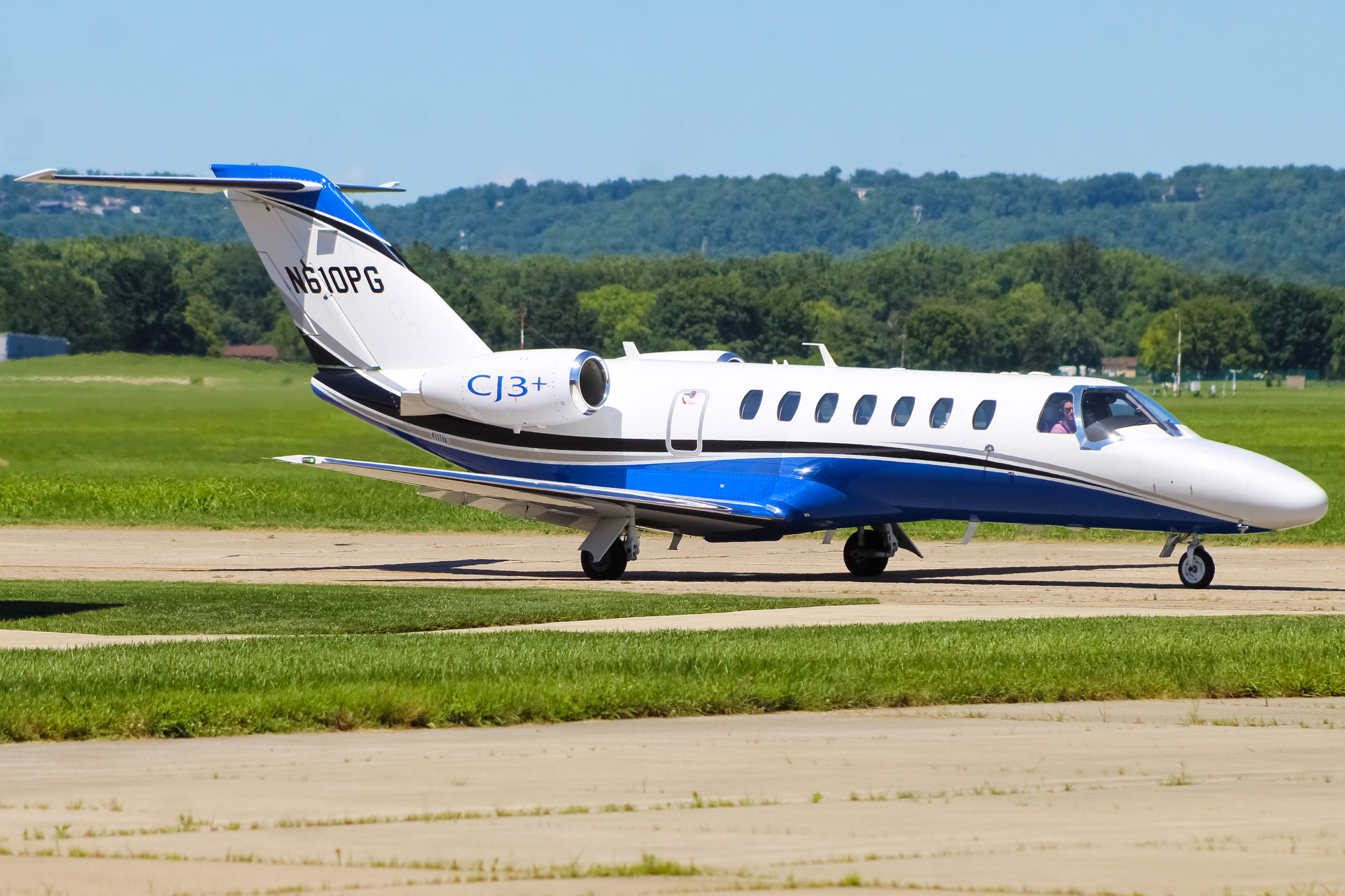 Full size: PRIVATE Cessna Citation CJ3 N610PG at Cincinnati Municipal Airport/Lunken Field