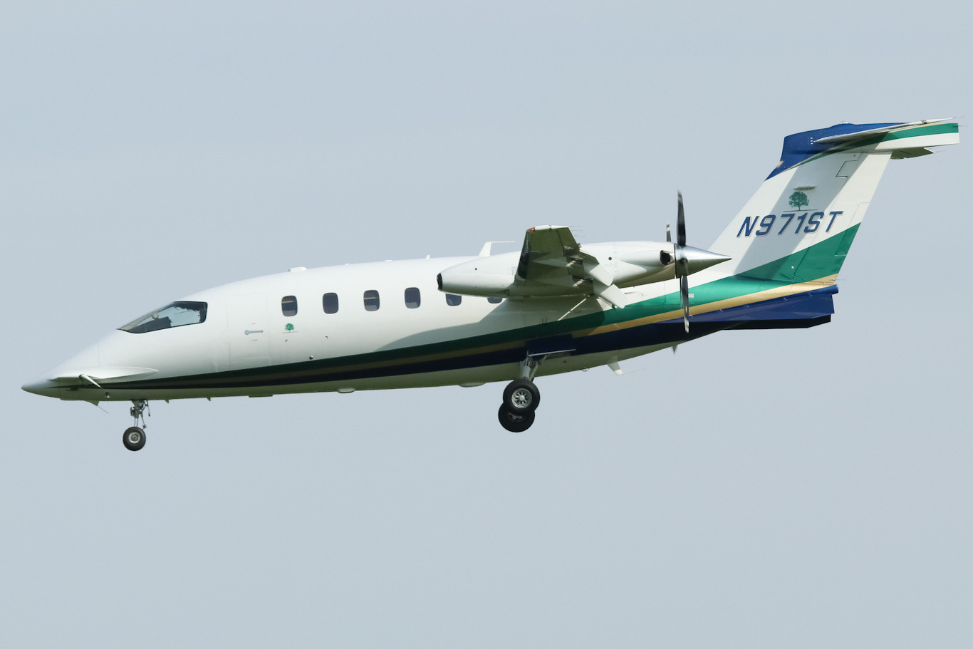Full size: PRIVATE Piaggio P-180 Avanti  N971ST at Lancaster Airport