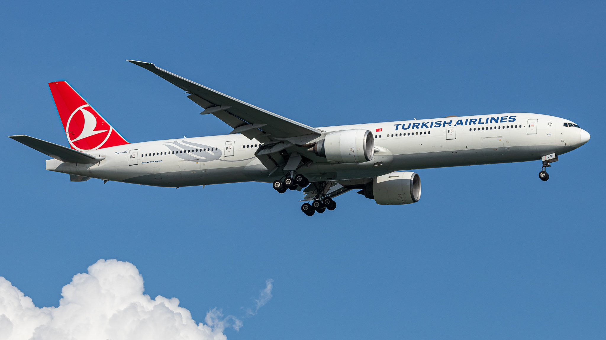 Full size: Turkish Airlines Boeing 777-300ER TC-JJG at Singapore-Changi Airport