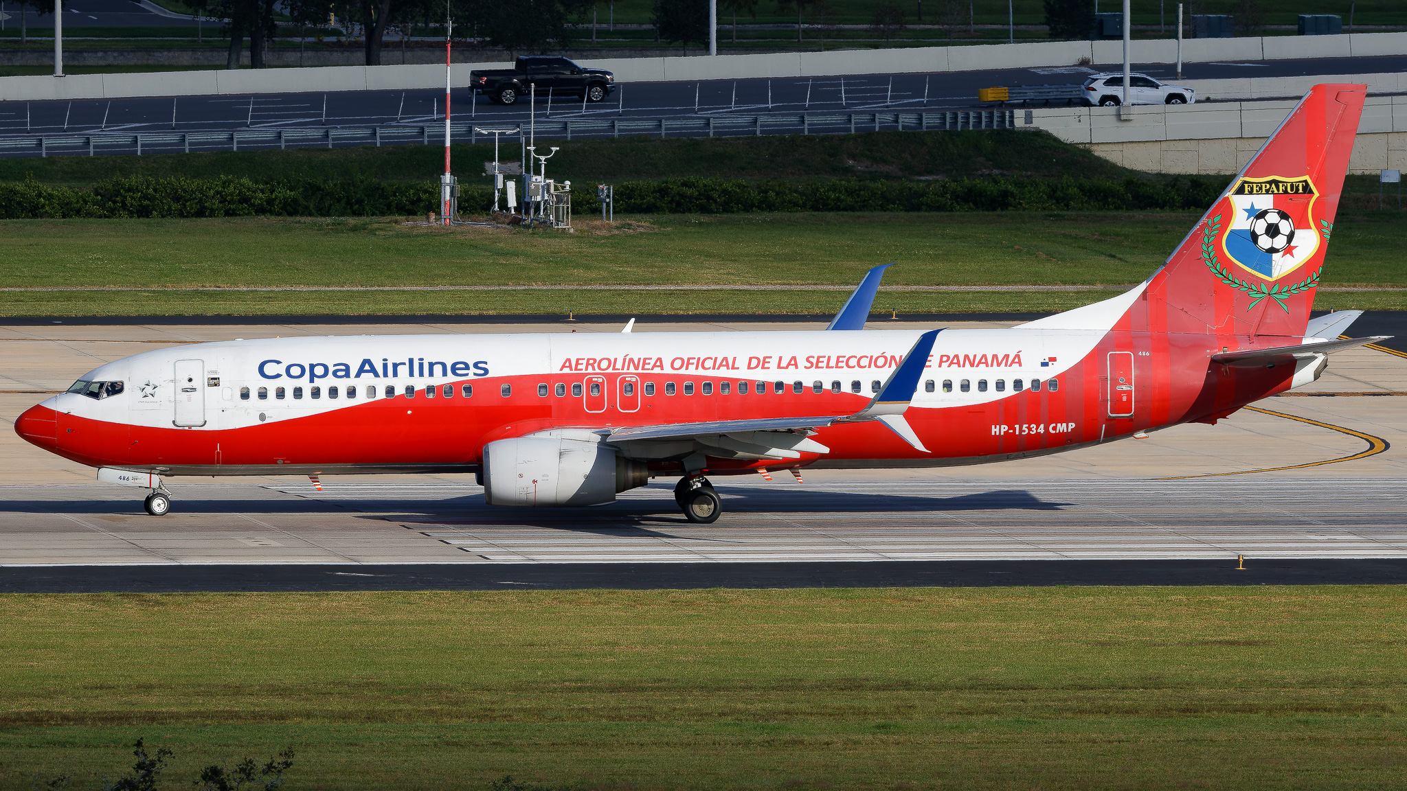 Full size: Copa Airlines Boeing 737-800 HP-1534CMP at Tampa International Airport
