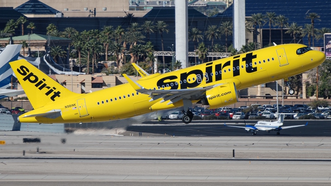 Full size: Spirit Airlines Airbus A320NEO N981NK at Harry Reid International Airport