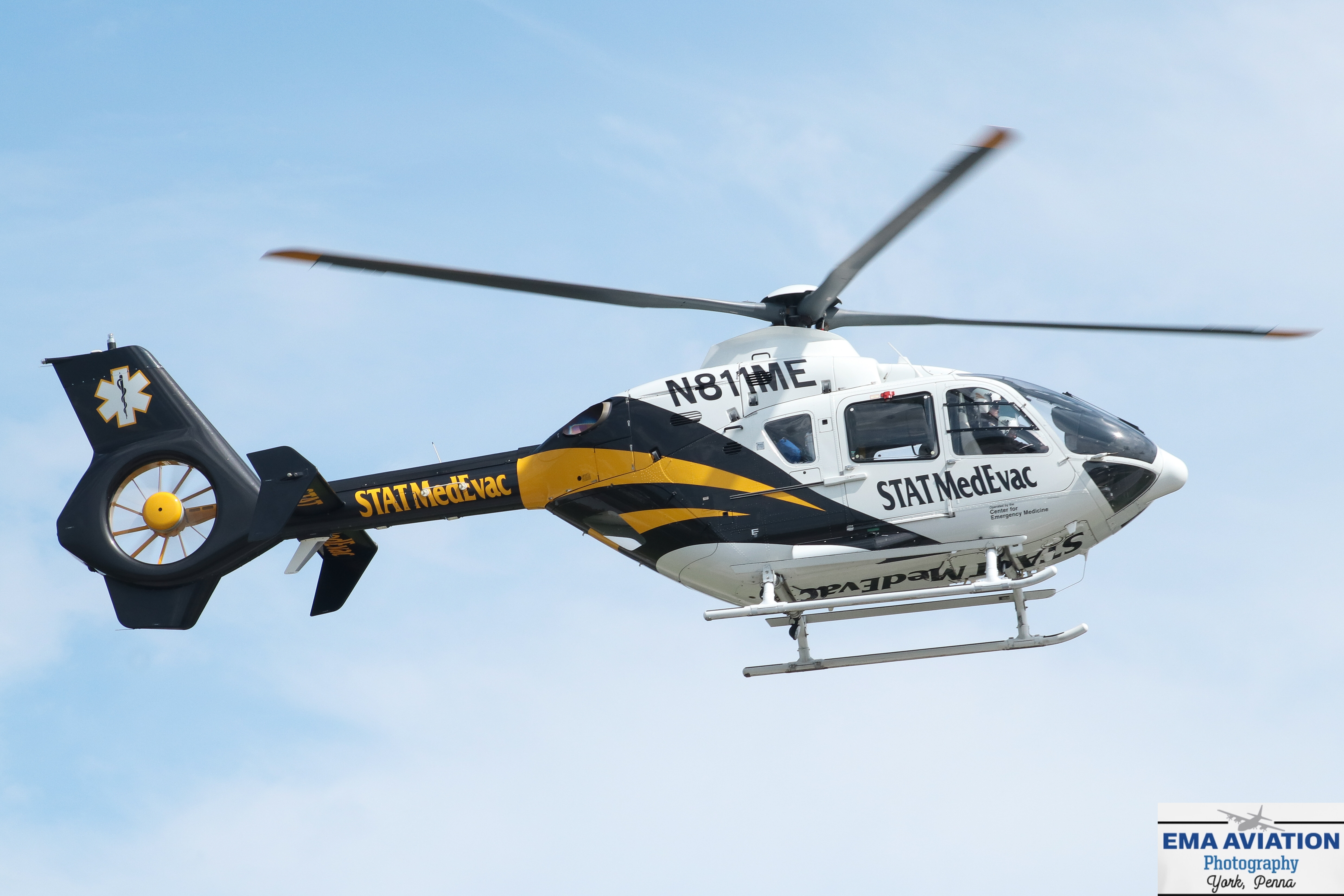 Full size: STAT MedEvac Eurocopter EC135 N811ME at York Airport