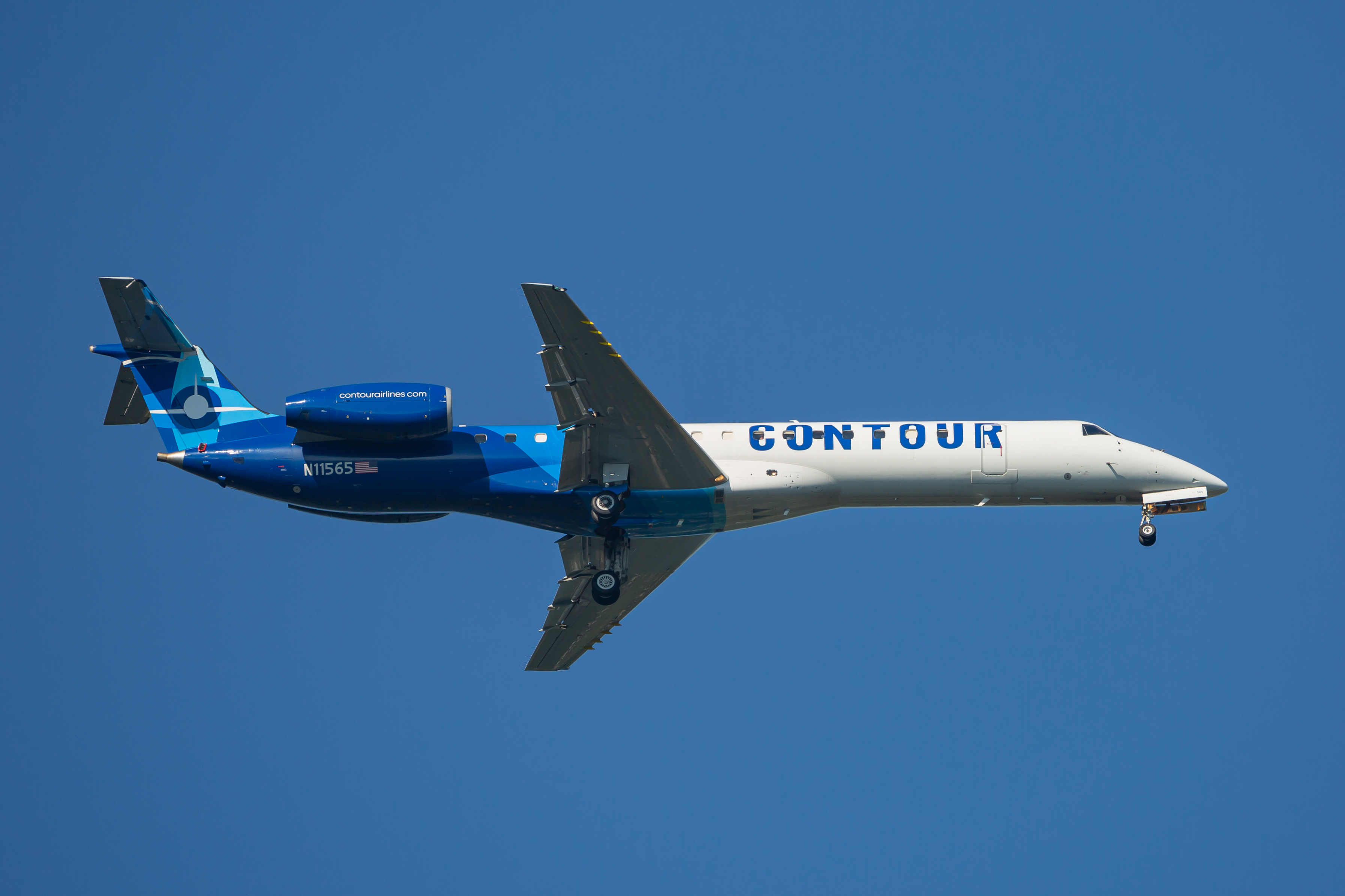Full size: Contour Airlines Embraer ERJ145 N11565 at Baltimore/Washington International Thurgood Marshall Airport