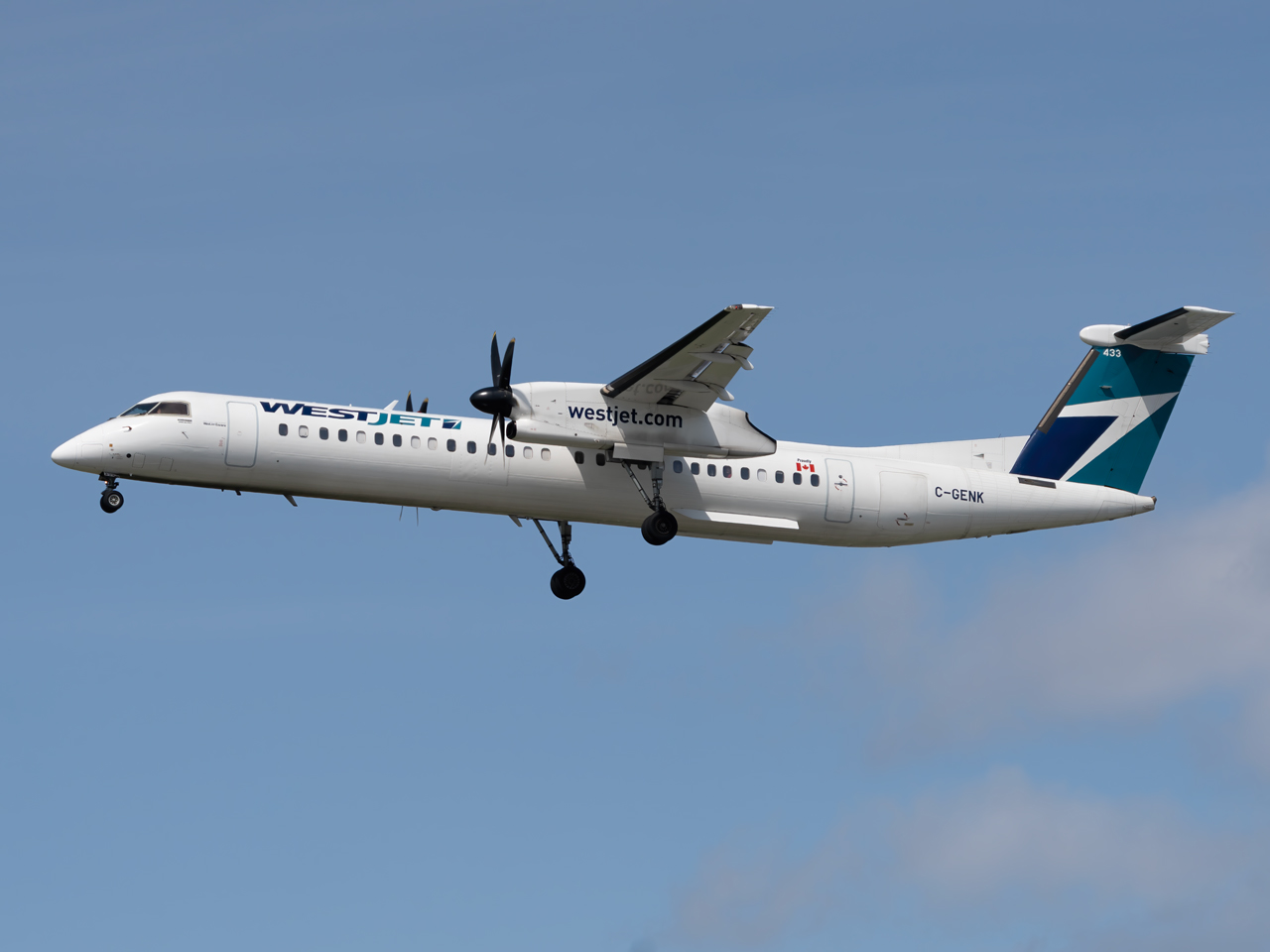 Full size: WestJet De Havilland Dash-8 q400 C-GENK at Vancouver International Airport