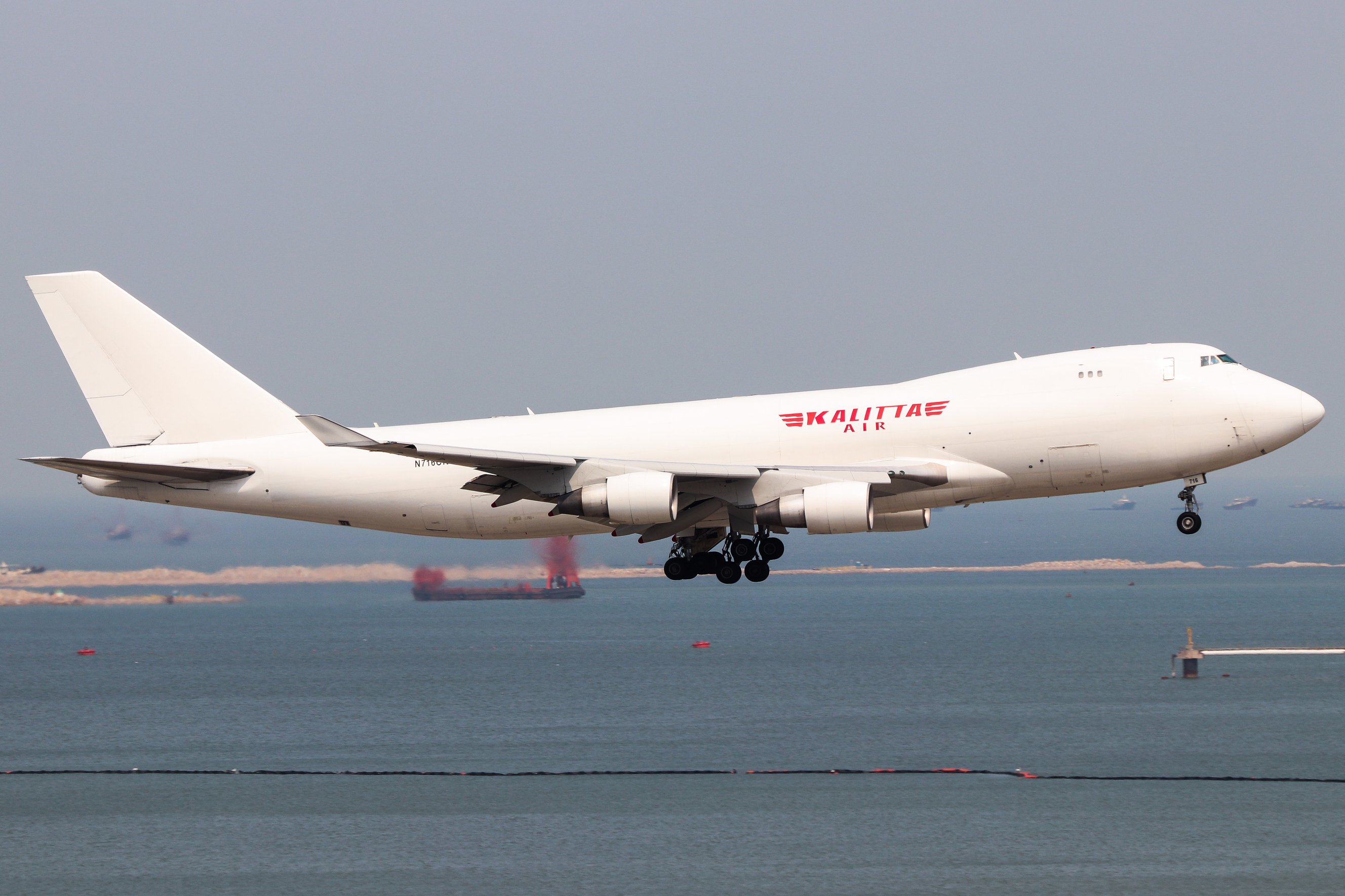 Full size: Kalitta Air Boeing 747-400F N718CK at Hong Kong International Airport