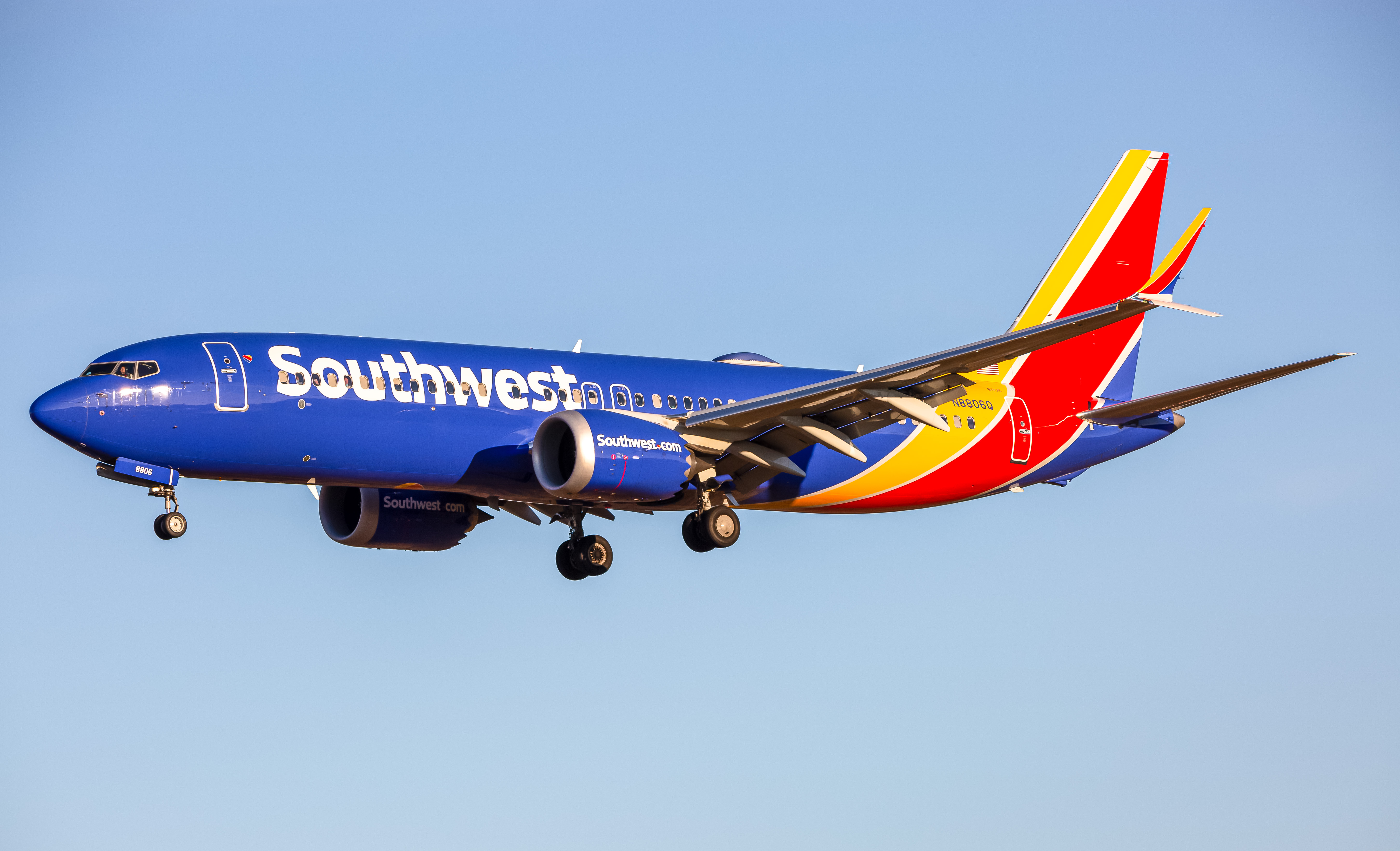 Full size: Southwest Airlines Boeing 737 MAX 8 N8806Q at Baltimore/Washington International Thurgood Marshall Airport