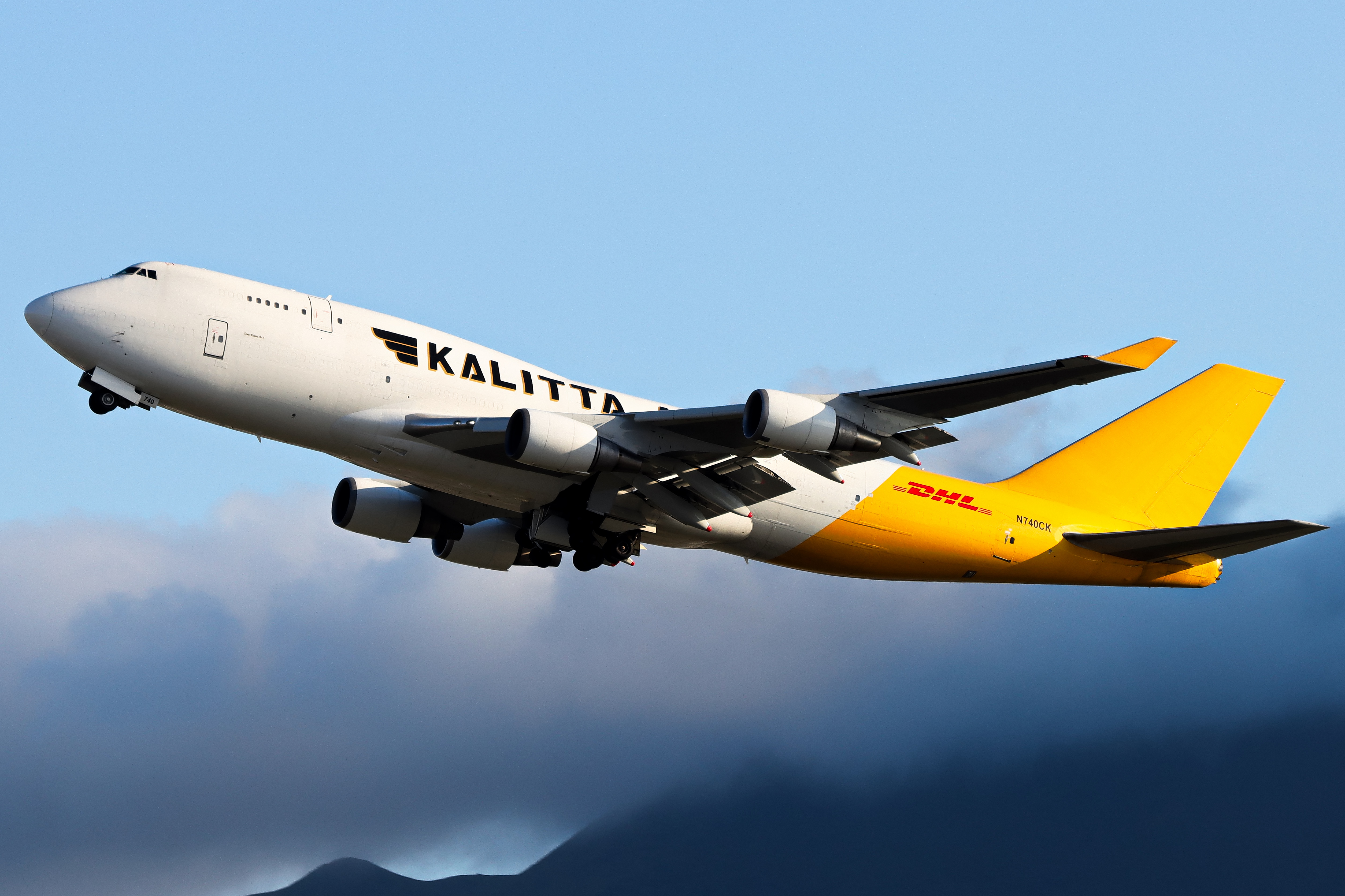 Full size: Kalitta Air Boeing 747-400BCF N740CK at Hong Kong International Airport