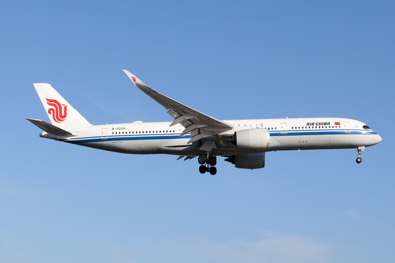 Full size: Air China Airbus A350-900 B-322H at London Heathrow International Airport