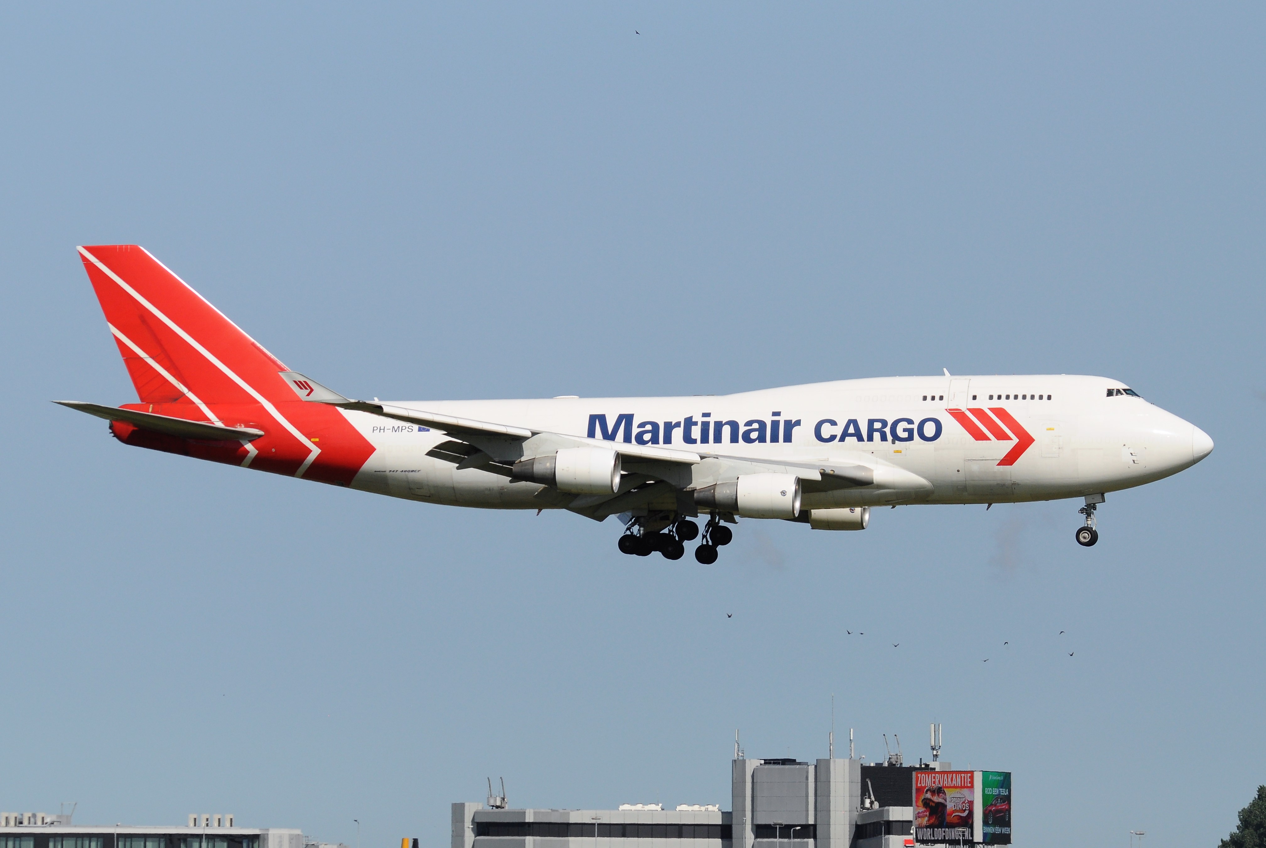 Full size: Martinair Cargo Boeing 747-400F PH-MPS at Amsterdam Schiphol Airport