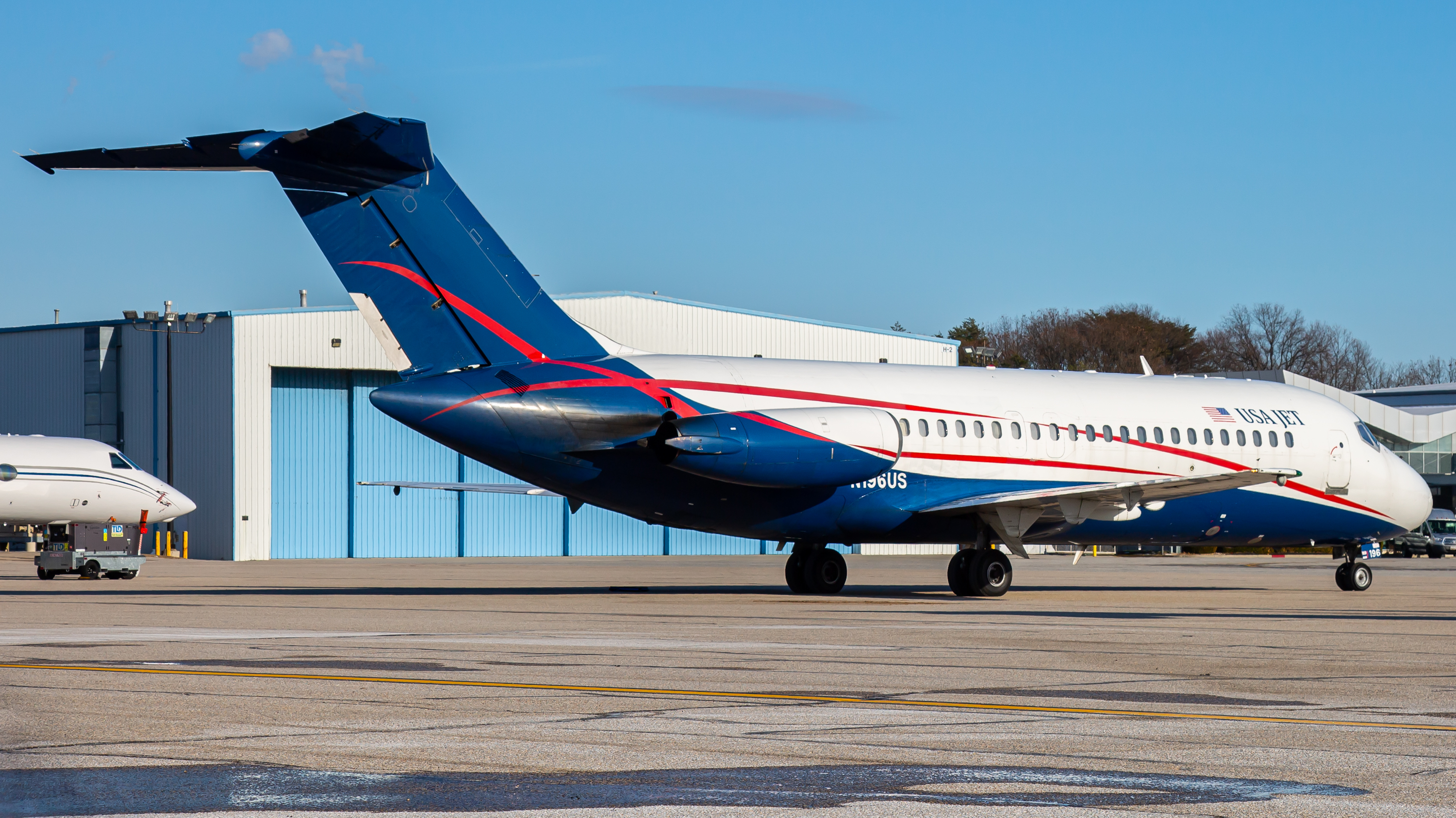 Full size: USA Jet Airlines McDonnell Douglas DC-9F N196 US at Baltimore/Washington International Thurgood Marshall Airport