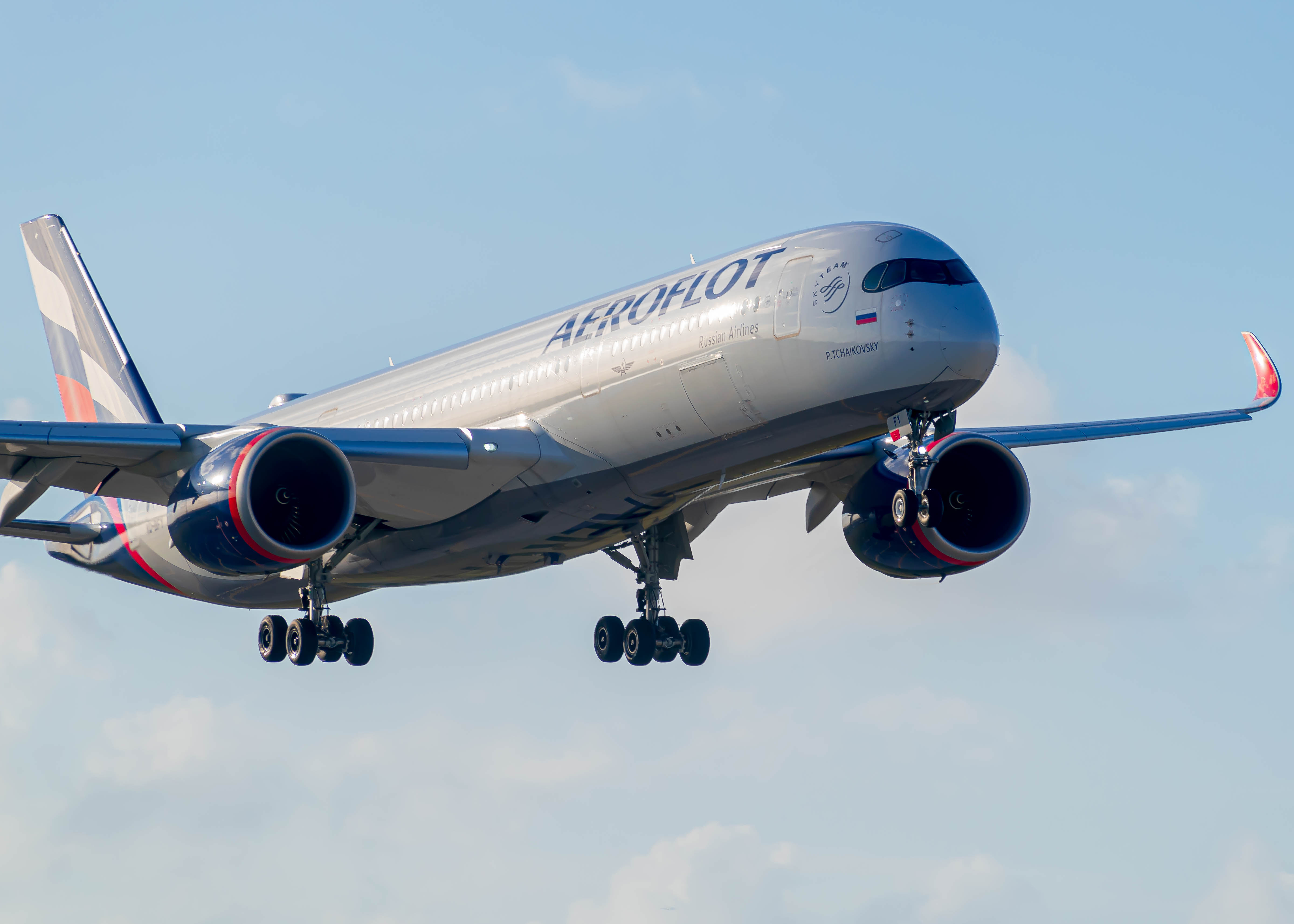 Full size: Aeroflot Airbus A350-900 VQ-BFY at Miami International Airport