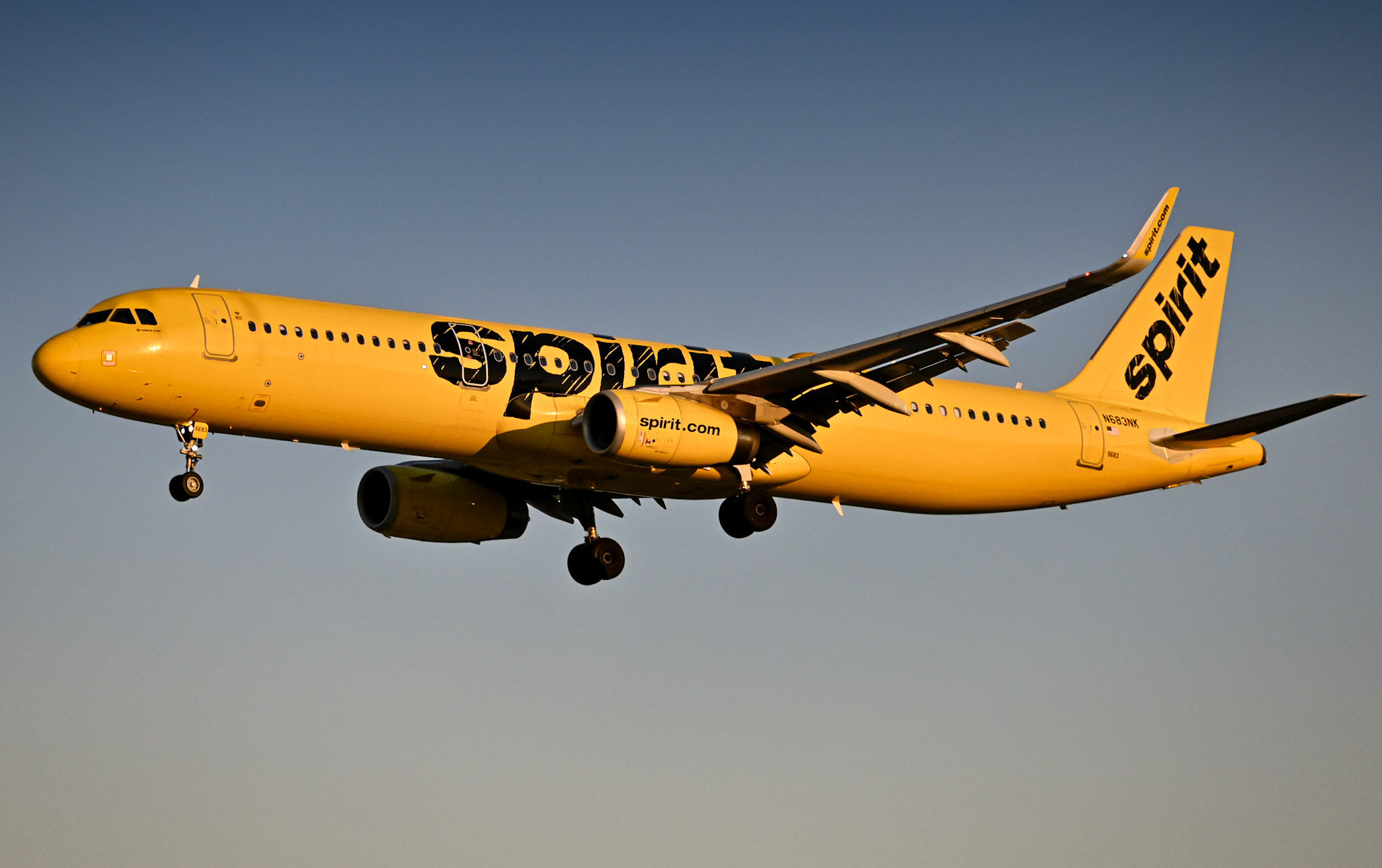 Full size: Spirit Airlines Airbus A321-200 N683NK at Orlando International Airport