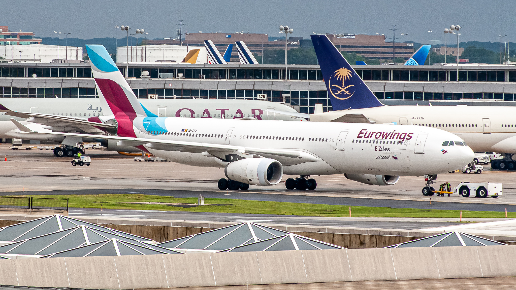 Full size: Eurowings Airbus A330-300 OO-SFJ at Washington Dulles International Airport