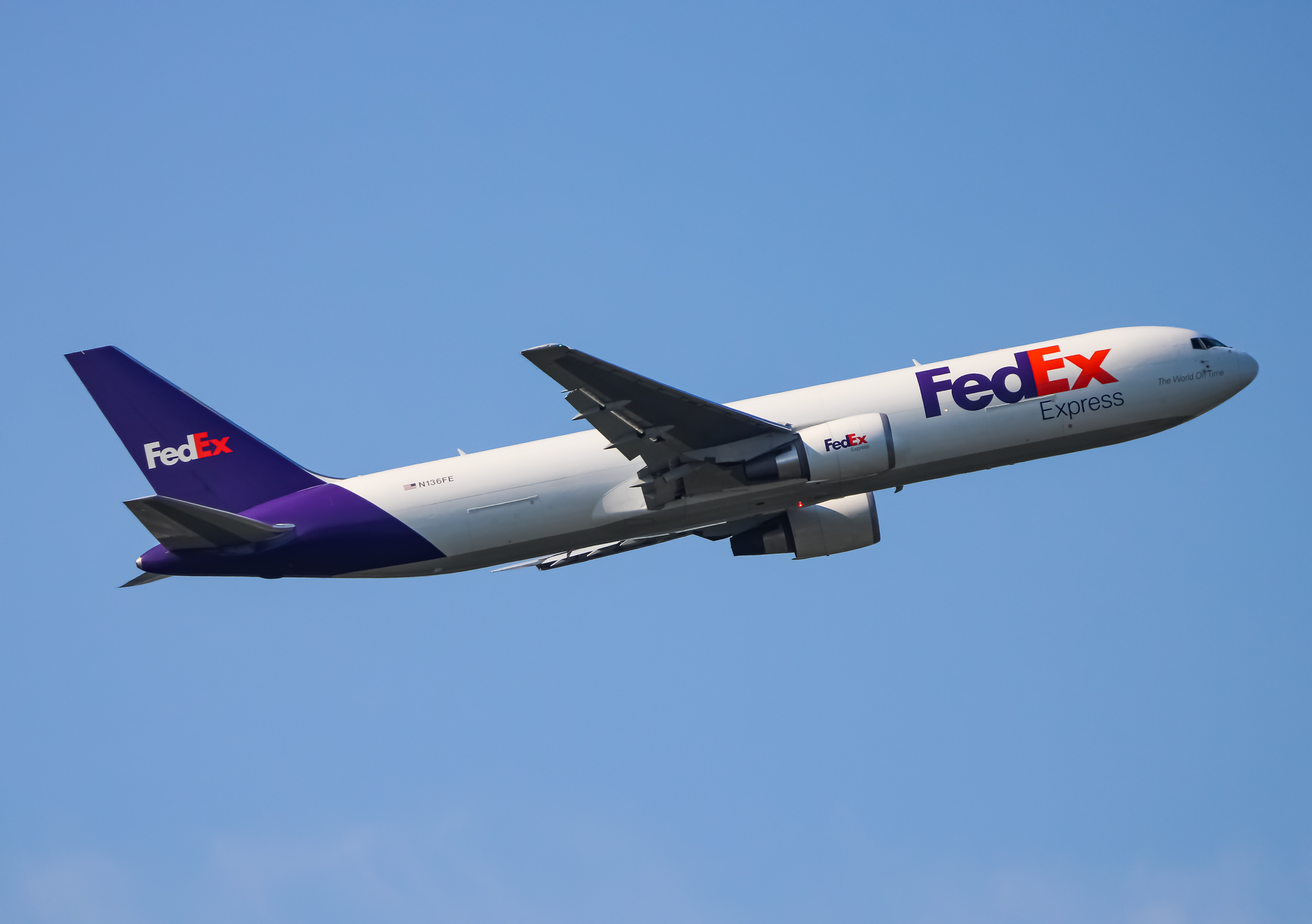 Full size: FedEx Boeing 767-300F N136FE at Baltimore/Washington International Thurgood Marshall Airport