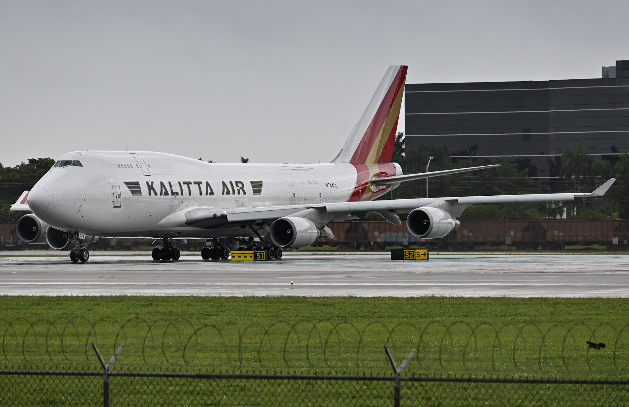 Full size: Kalitta Air Boeing 747-400F N744CK at Miami International Airport