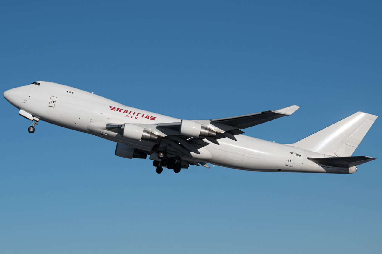 Full size: Kalitta Air Boeing 747-400F N702CK at Anchorage Ted Stevens International Airport