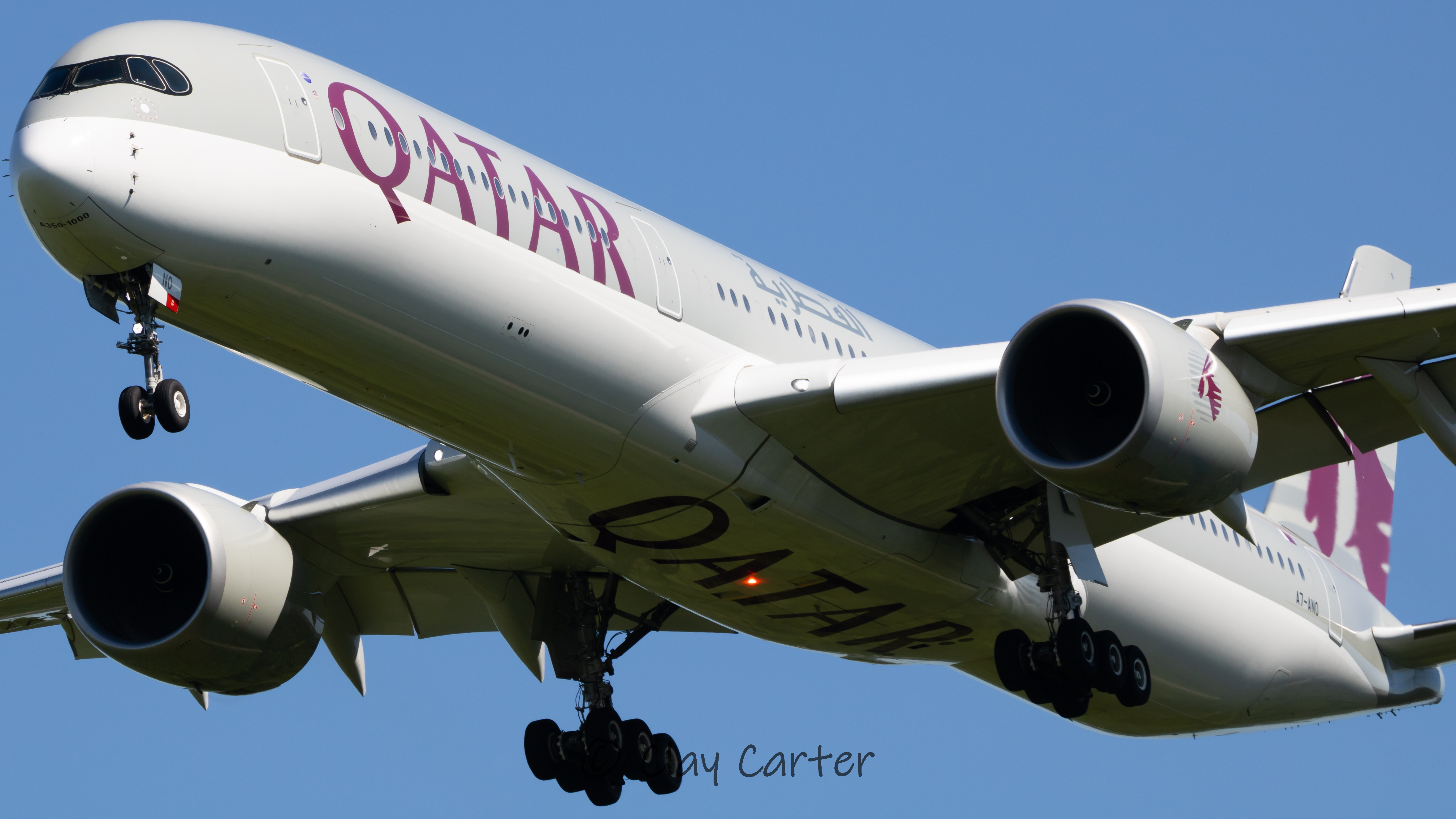 Full size: Qatar Airways Airbus A350-1000 A7-ANO at Washington Dulles International Airport