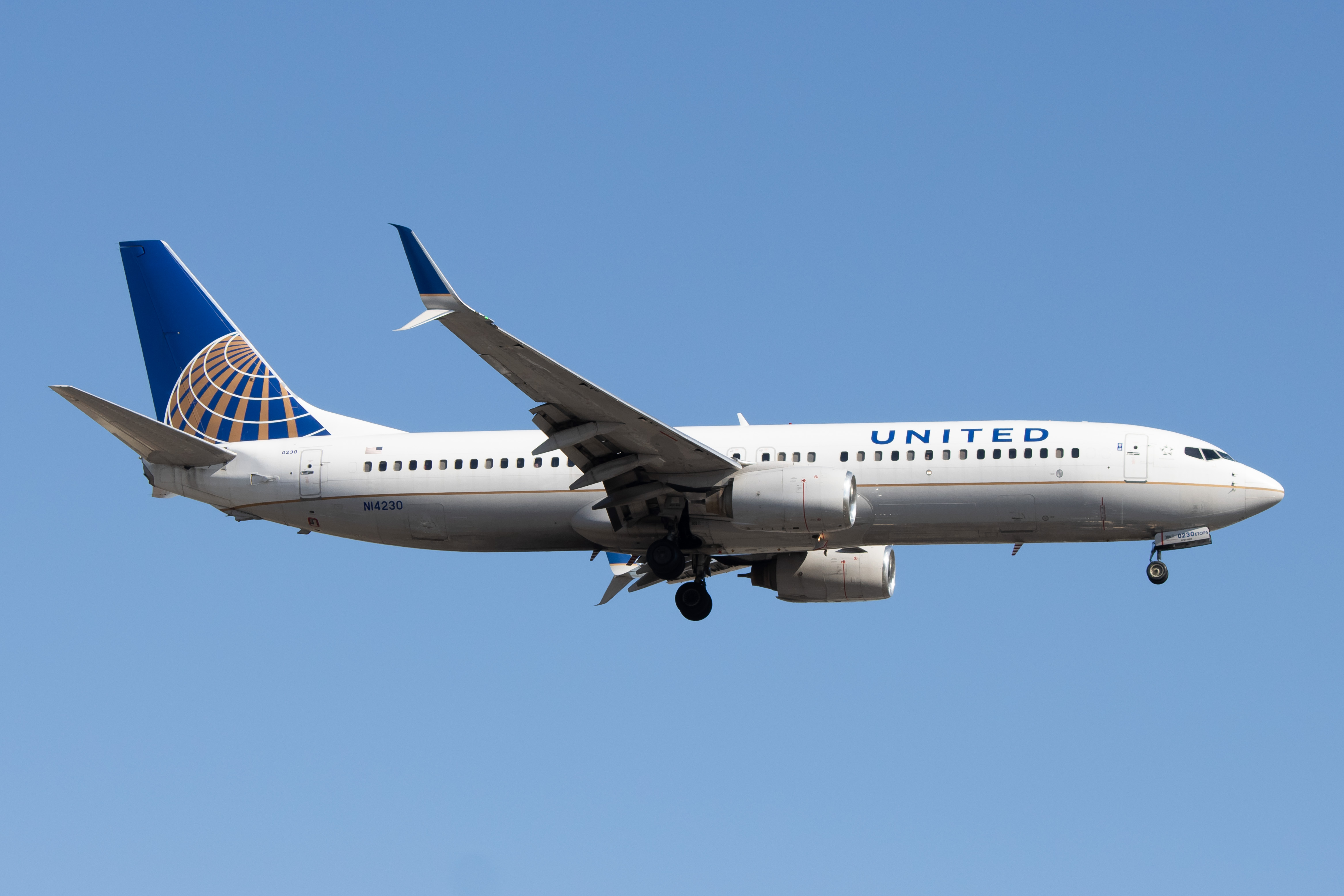 Full size: United Airlines Boeing 737-800 N14230 at Newark Liberty International Airport