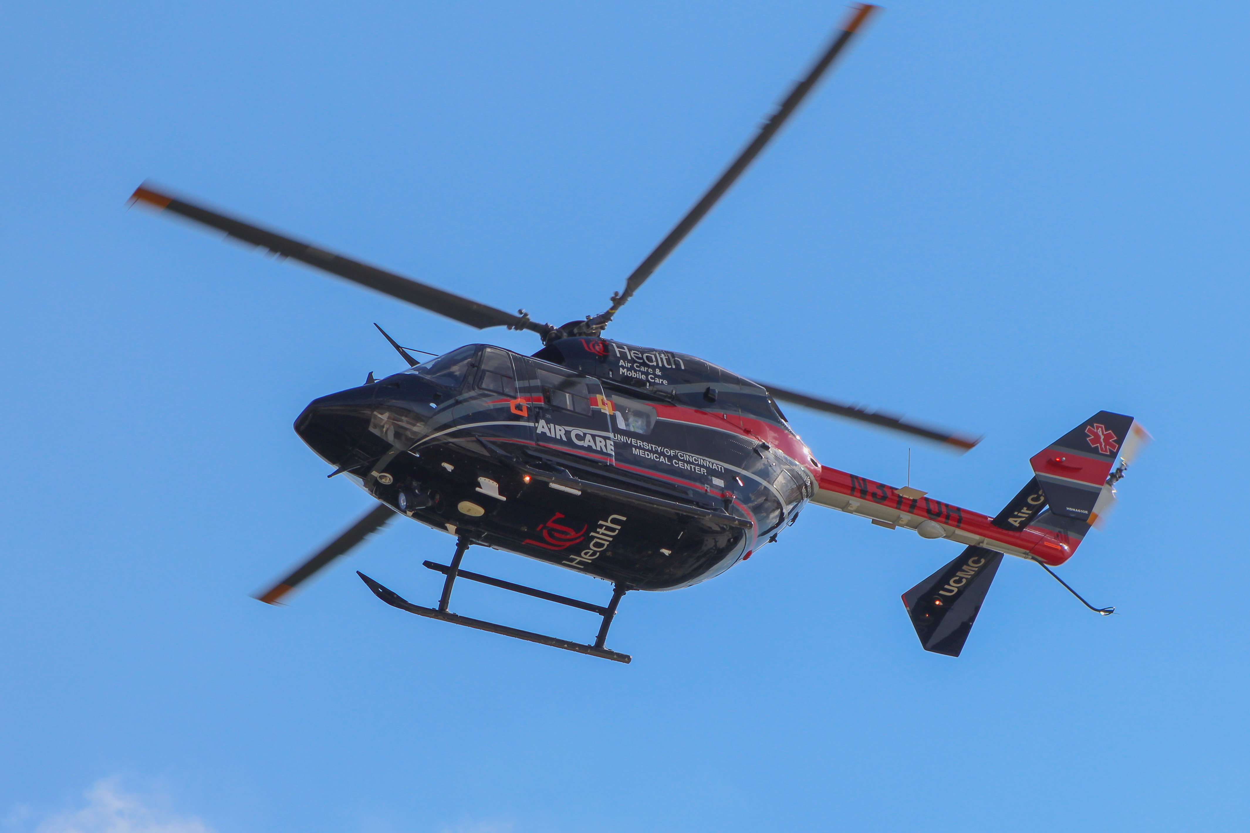 Full size: UC Air Care Messerschmitt BK-117 N317UH at Clermont County Airport