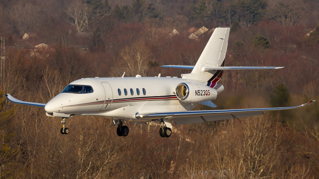 Full size: NetJets Cessna Citation Latitude N523QS at John Glenn Columbus International Airport