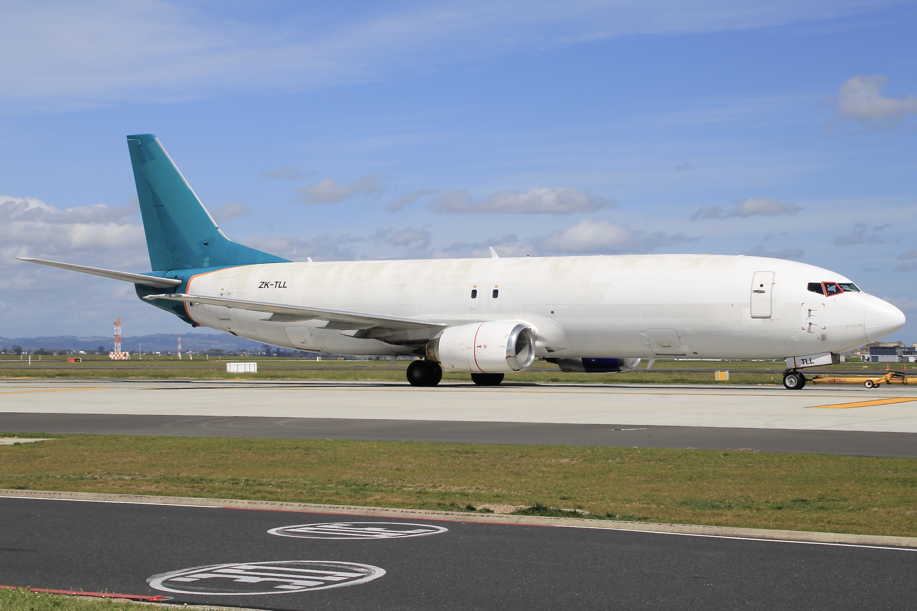 Full size: Toll Aviation Boeing 737-400F ZK-TLL at Auckland International Airport