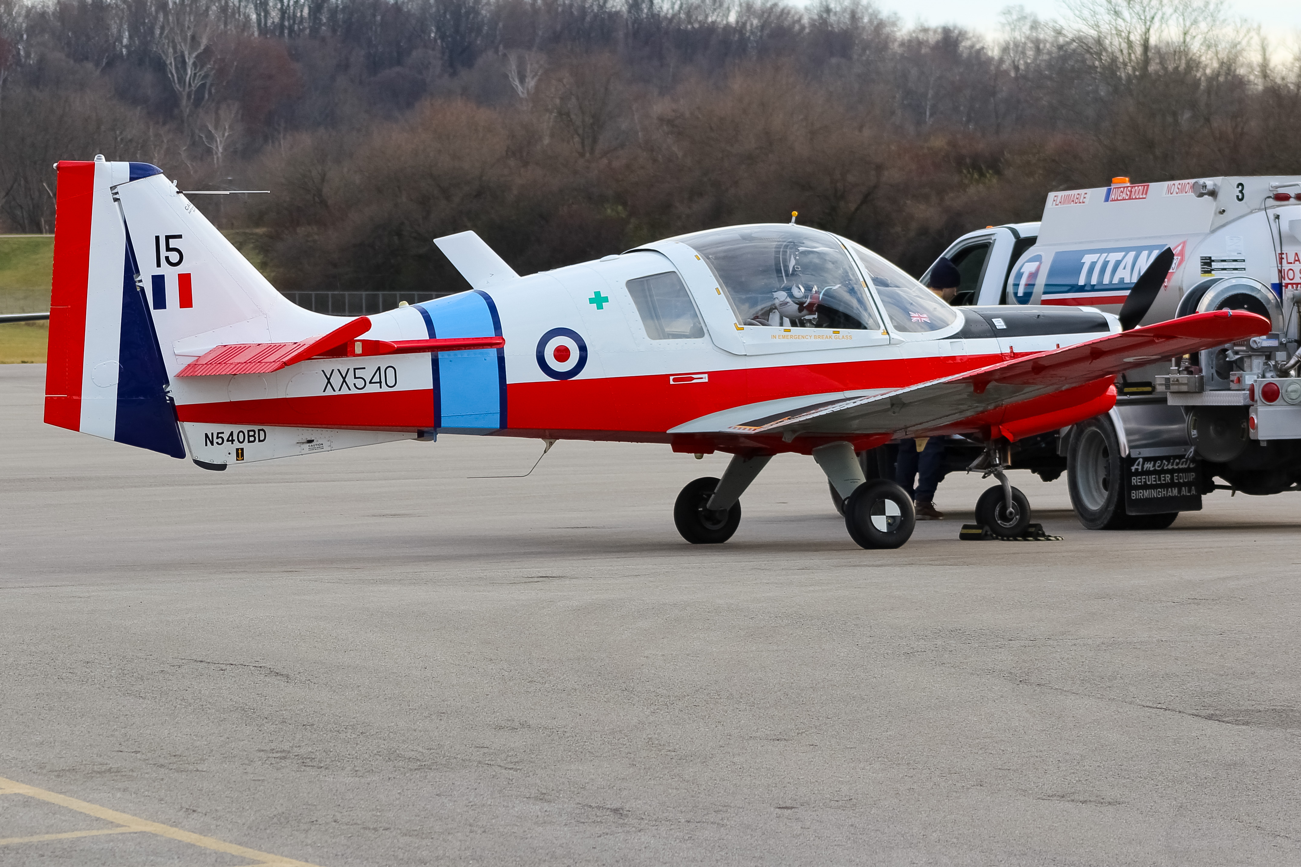 Full size: PRIVATE  Bulldog MDL 120 N540BD at Cincinnati Municipal Airport/Lunken Field