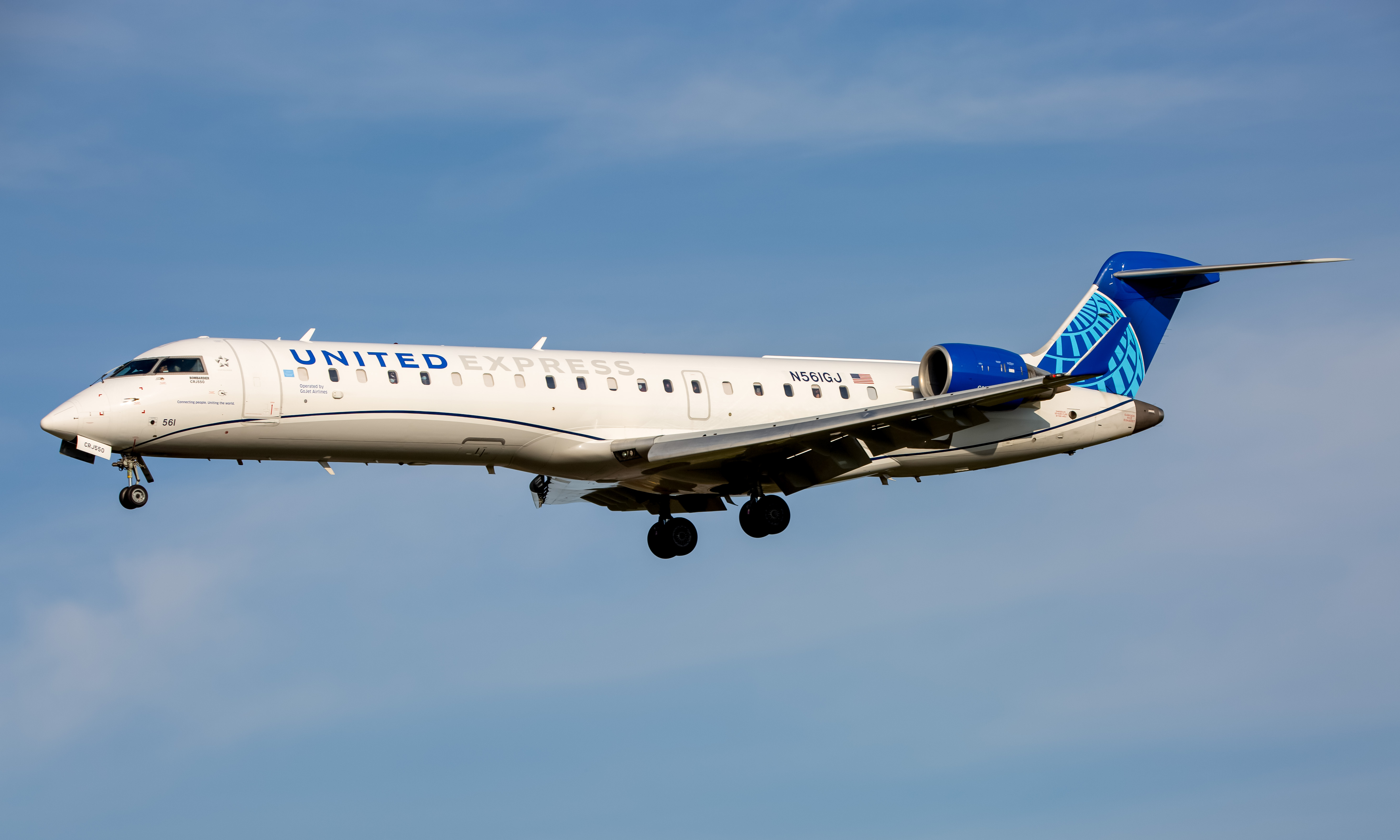 Full size: United Express Mitsubishi CRJ-550 N561GJ at Baltimore/Washington International Thurgood Marshall Airport